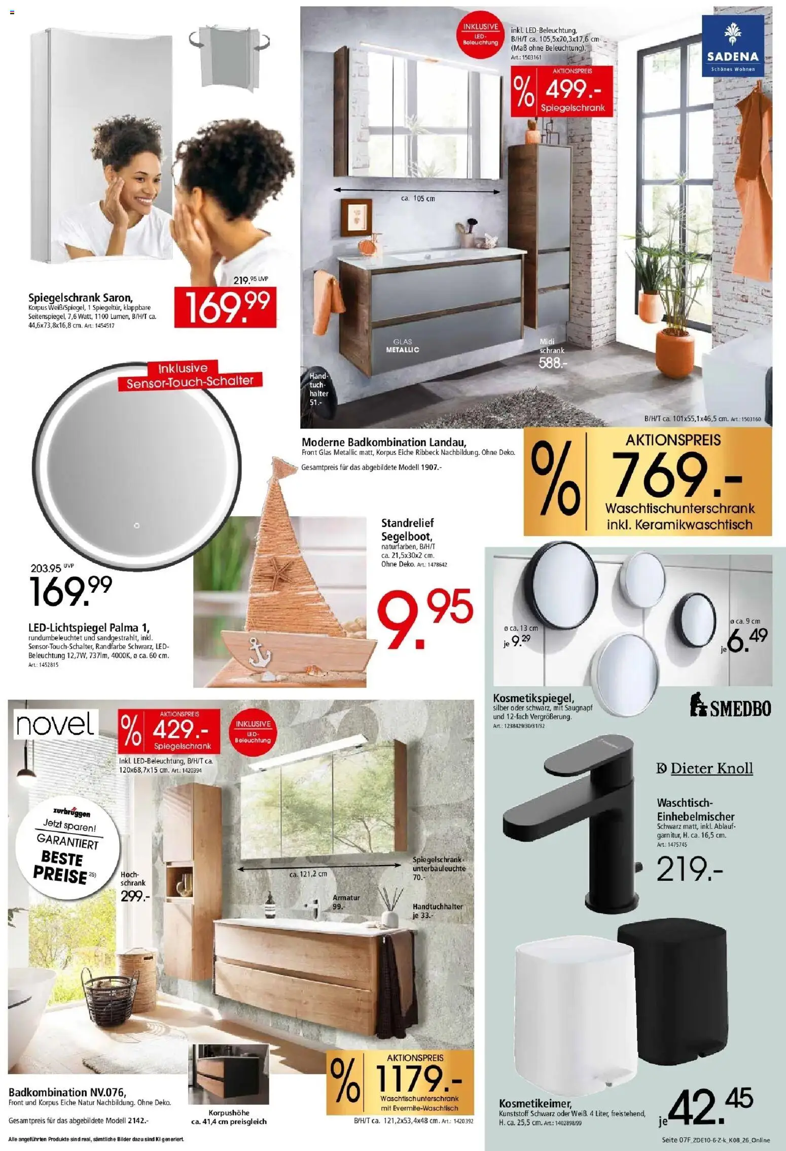 Zurbrüggen - Zurbrüggen: Küchen Vorteilswochen (ab 24.10.2026) zum Blättern | Seite: 19 | Produkte: Schrank, Armatur, Waschtisch, Bilder
