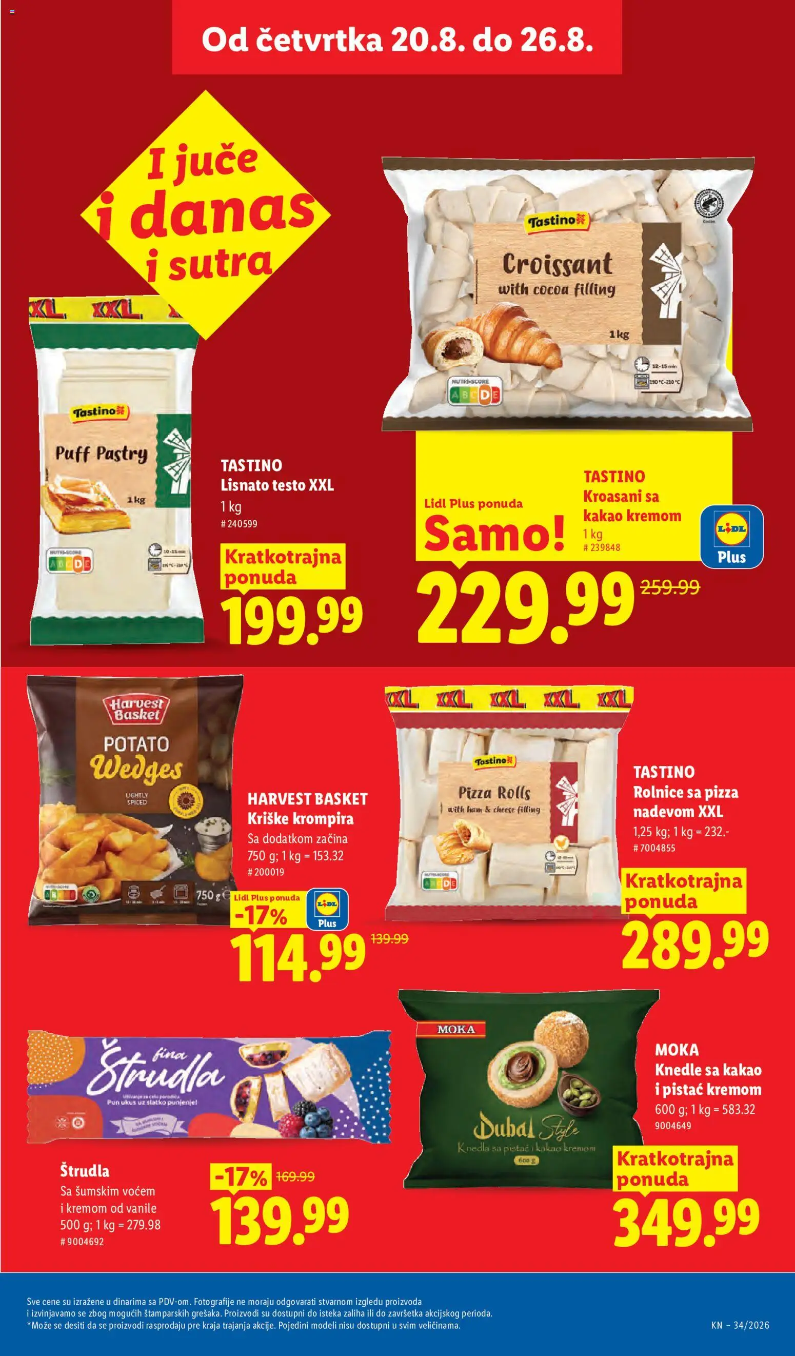 Lidl katalog - važi od 20.08.2026 | Strana: 27 | Proizvode: Kakao, Testo, Štrudla, Knedle
