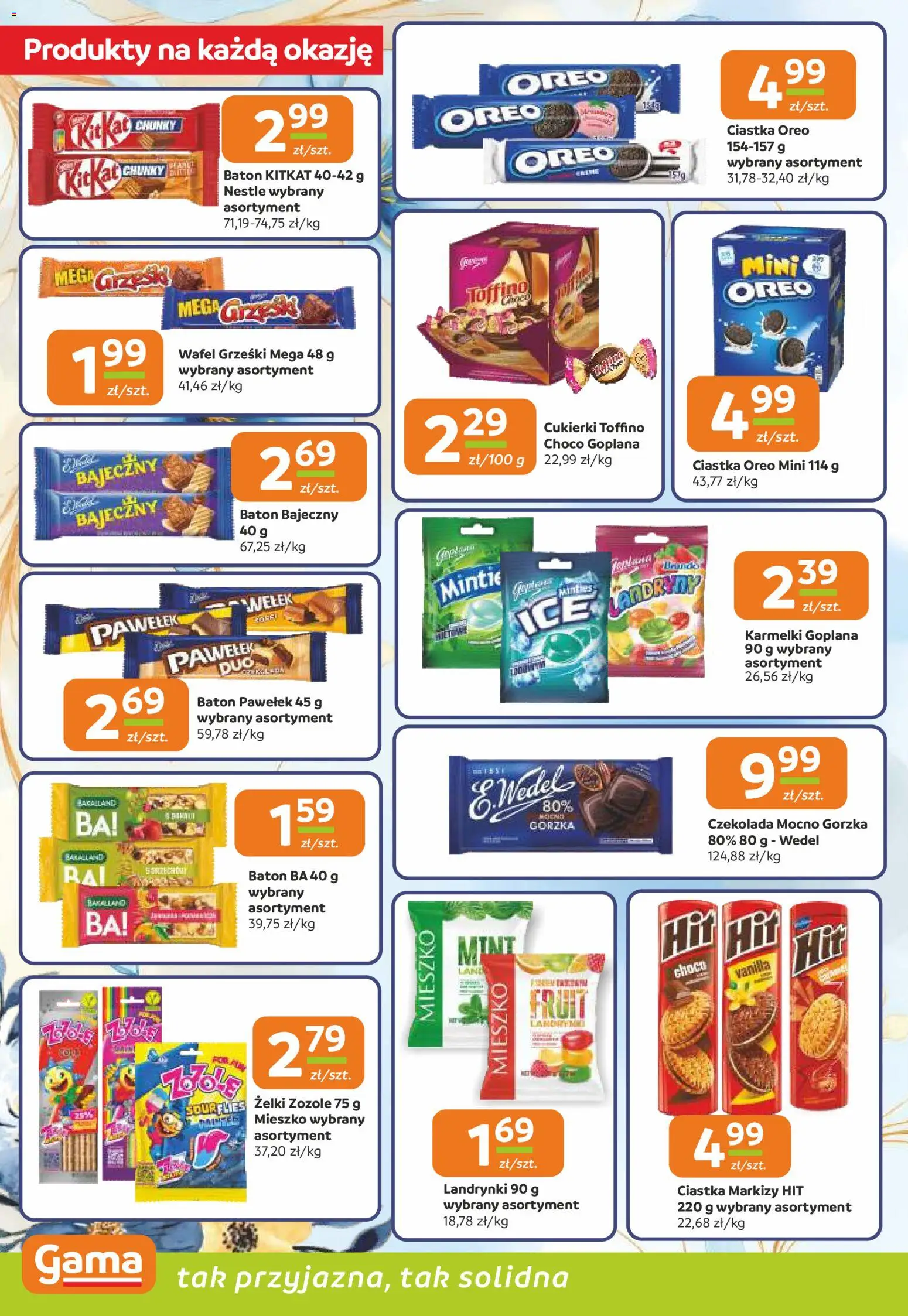 Gama gazetka od 18.06.2026 | Strona: 4 | Produkty: Cukierki toffino, Czekolada, Cukierki, Ciastka