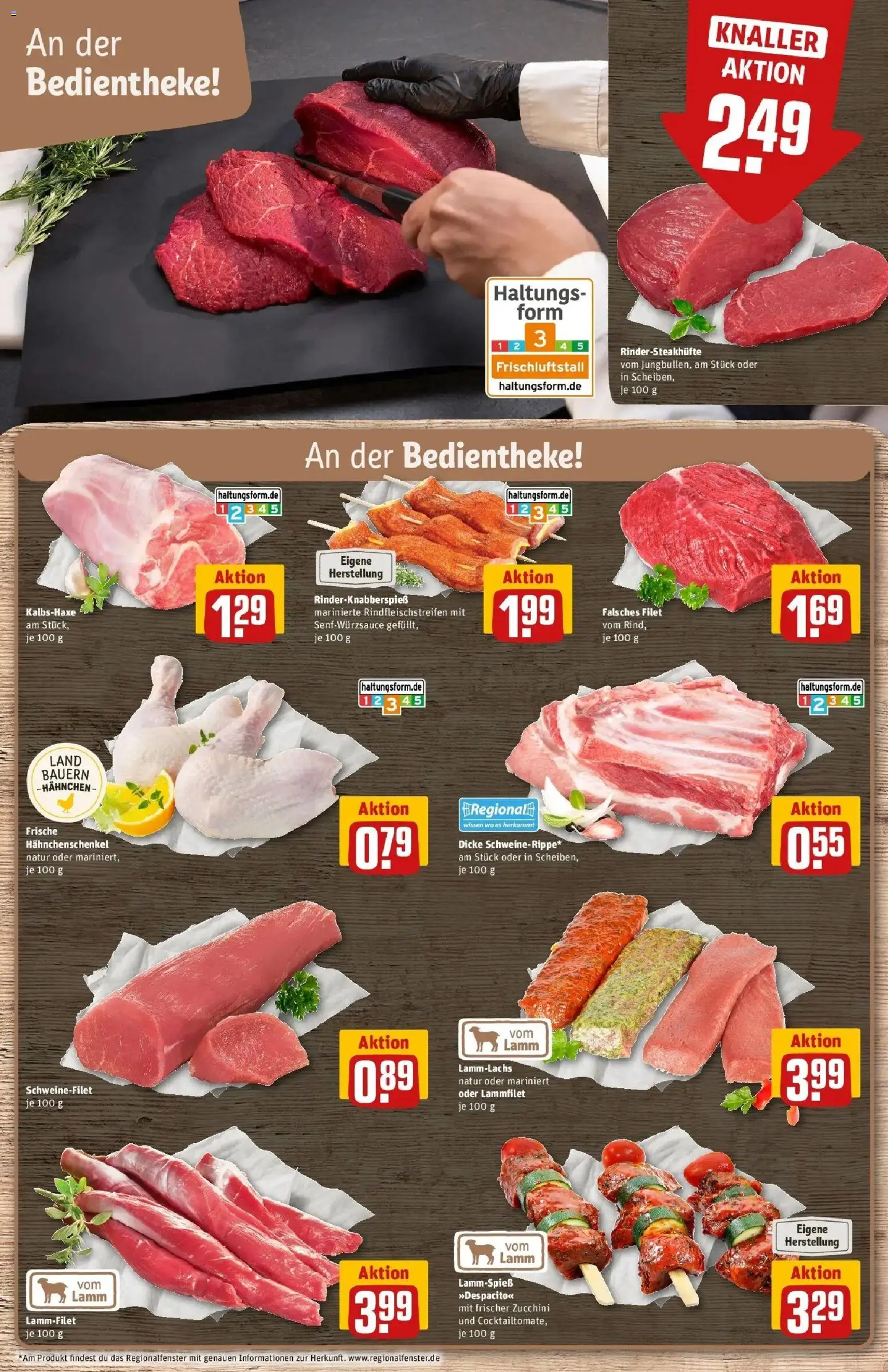 REWE Prospekt ab 14.09.2026 zum Blättern » Angebote | Seite: 6 | Produkte: Hahnchen, Hahnchenschenkel, Schweinefilet, Zucchini