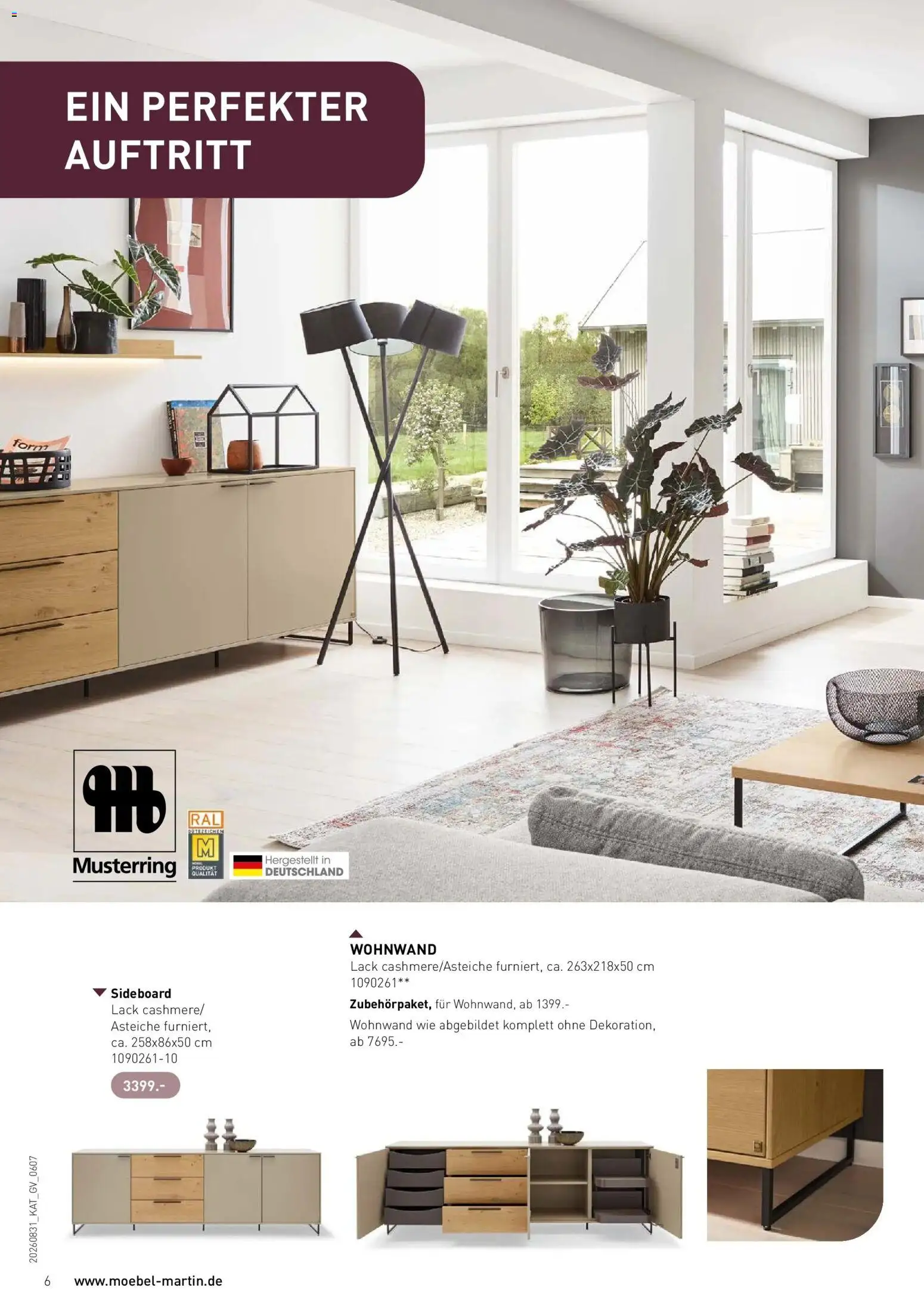 Möbel Martin Wohnen und Küchen (ab 31.08.2026) zum Blättern | Seite: 6 | Produkte: Sideboard, Wohnwand