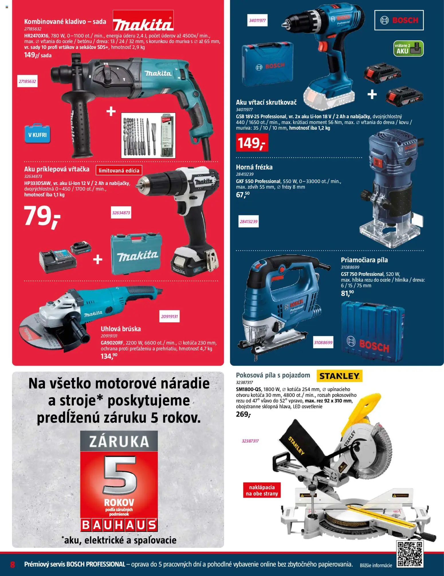 Nové Bauhaus akcie – leták je platný od 07.09.2026 | Strana: 8 | Produkty: Led osvetlenie, Osvetlenie, Skrutkovač, Píla