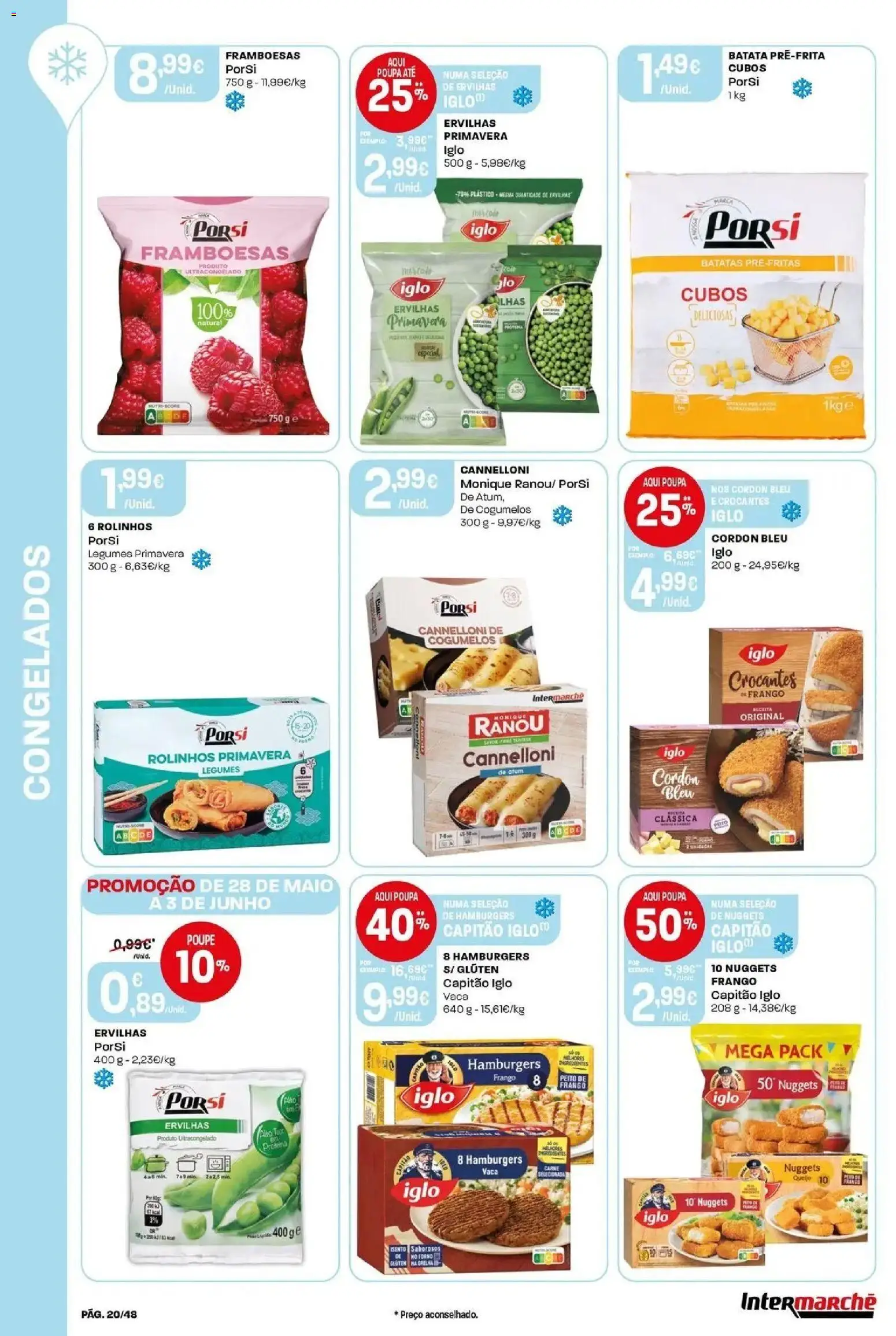 Intermarché - Isto é que são preços BAIXOS! │ válido de 28.05.2026 | Página: 20 | Produtos: Batata, Atum, Frango, Carne