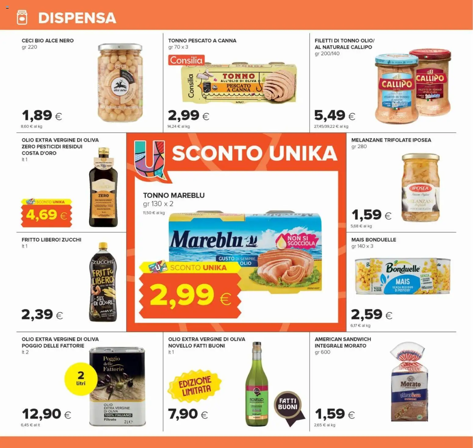 Volantino Oasi del 22/10/2026 | Pagina: 14 | Prodotti: Olio, Melanzane, Olio extra vergine, Mais