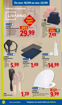 LIVARNO Abattant WC, avec fermeture automatique silencieuse, adapté à tous les WC courants - Voorbeeld van een folder van Lidl, geldig van 14/09/2026 | Pagina: 28