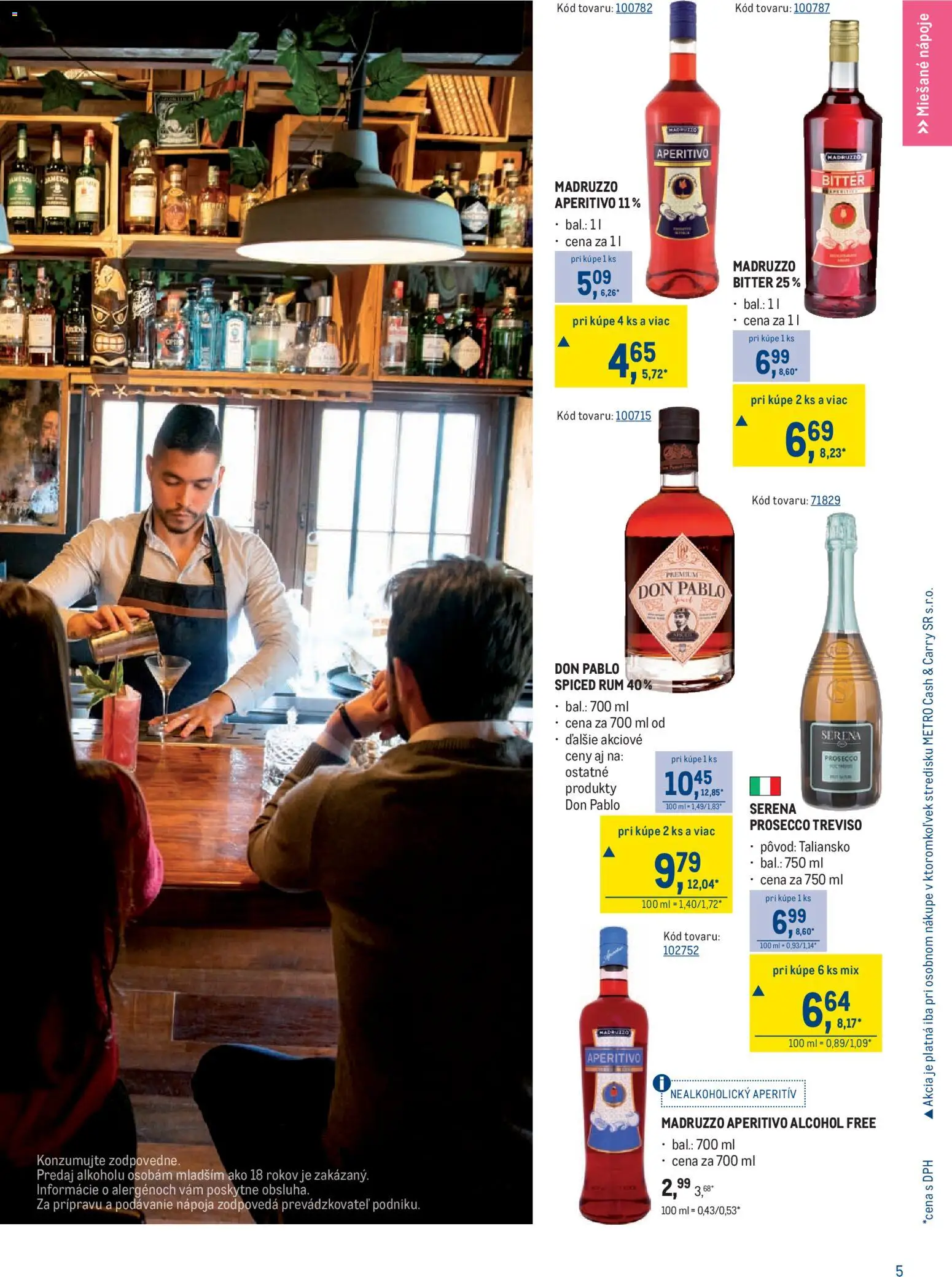 Nové Metro akcie – leták je platný od 03.06.2026 | Strana: 5 | Produkty: Jameson, Prosecco, Aperitív, Rum