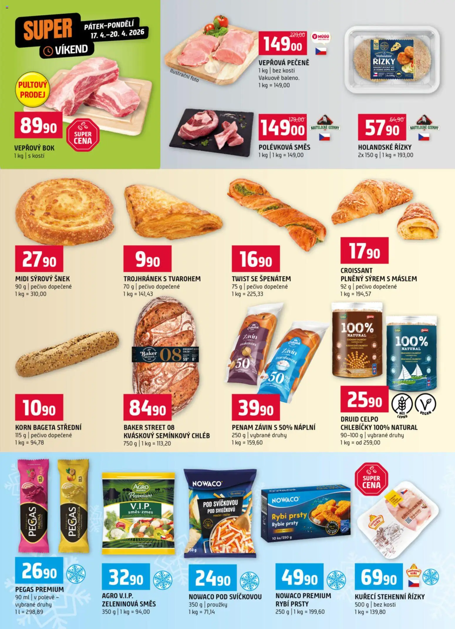 Terno leták od 15.04.2026 | Strana: 3 | Produkty: Maracuja, Chléb, Vepřový bok, Stehenní řízky