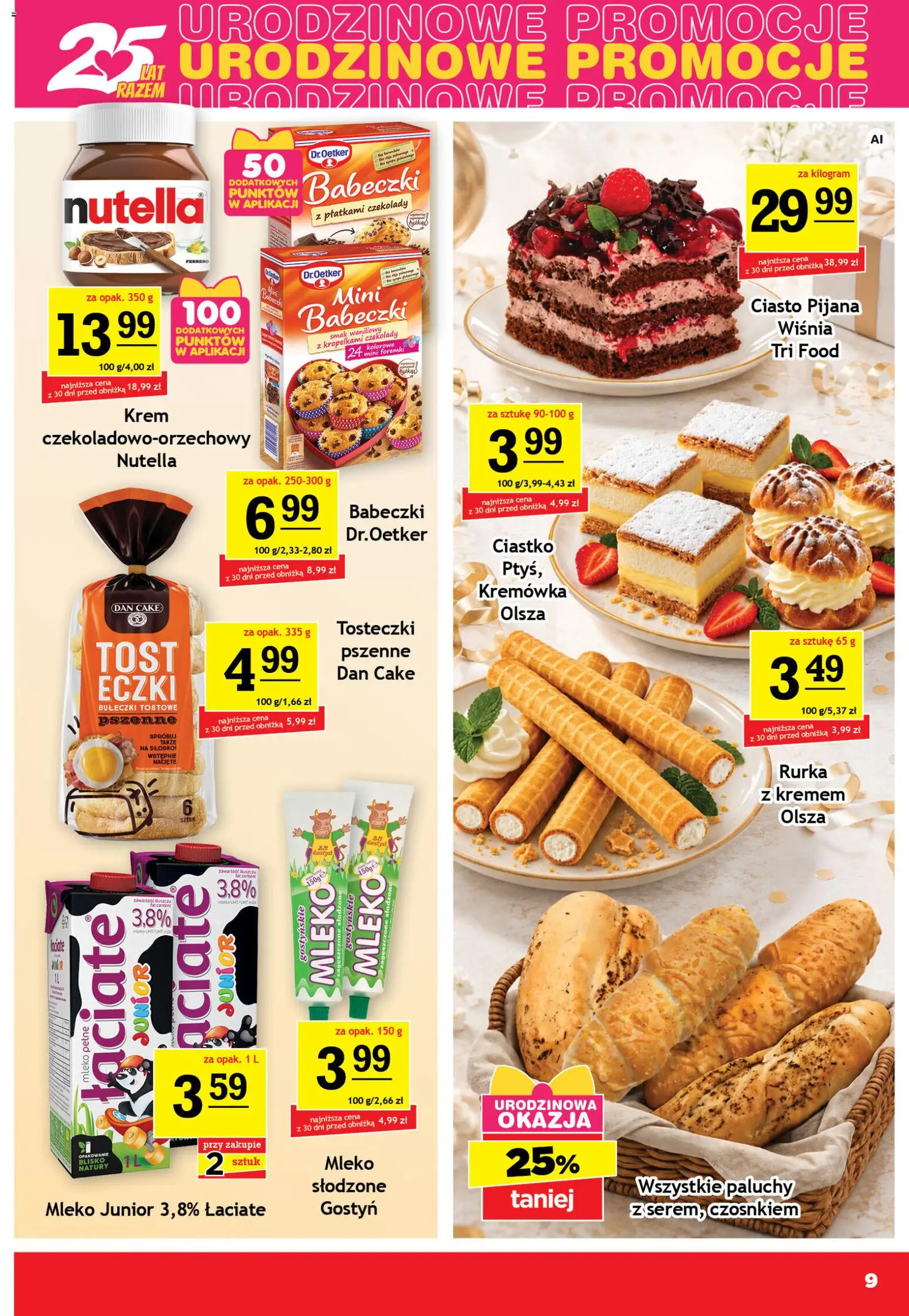 Gram Market gazetka od 09.09.2026 | Strona: 9 | Produkty: Czekolady, Nutella, Ciasto, Kremówka