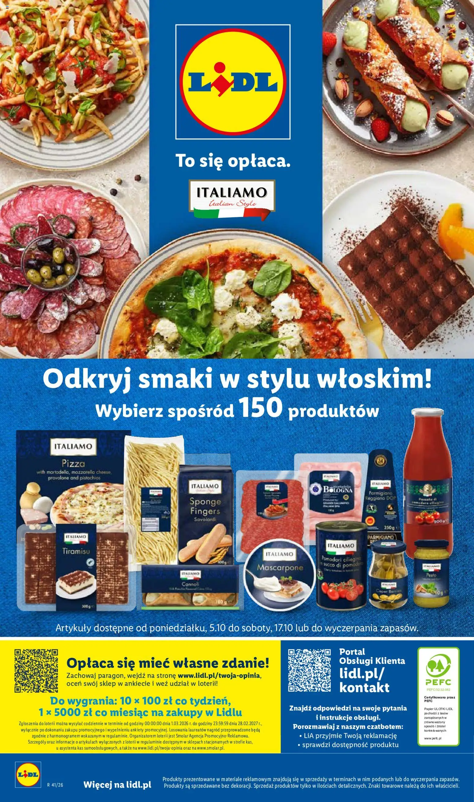 Lidl Polsko katalog od 05.10.2026 | Strana: 60 | Produkty: Tiramisu, Provolone, Mascarpone, Mozzarella