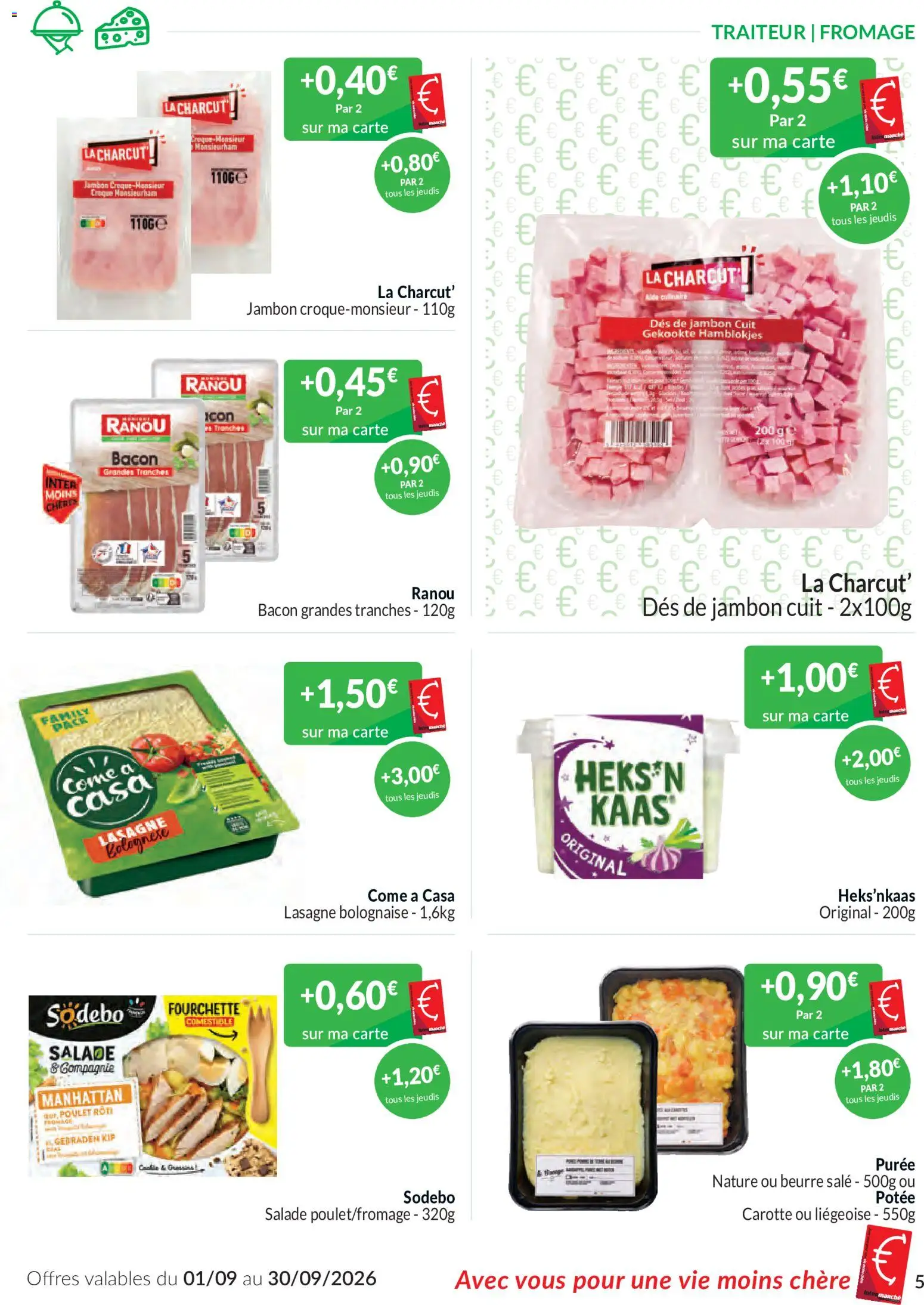 {H1} | Pagina: 5 | Producten: Bacon, Lasagne, La, Kaas