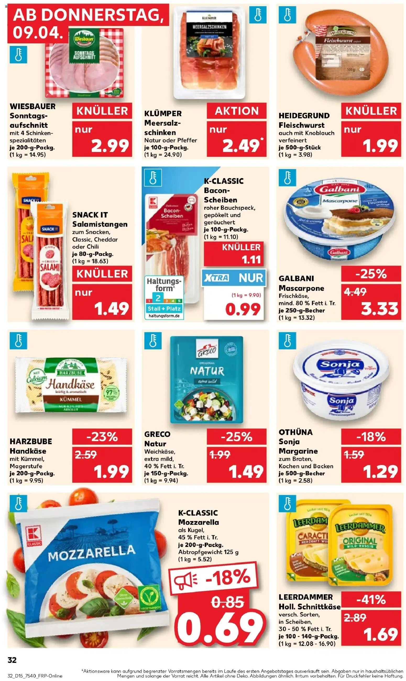 Kaufland Prospekt Quedlinburg	 – gültig ab 07.04.2026 | Seite: 44 | Produkte: Margarine, Mozzarella, Leerdammer, Pfeffer