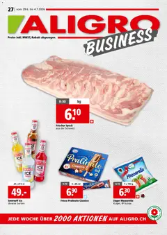 Aligro aktionen Business Chavannes, Matran, Genf, Sitten ab 29.06.2026 gültig