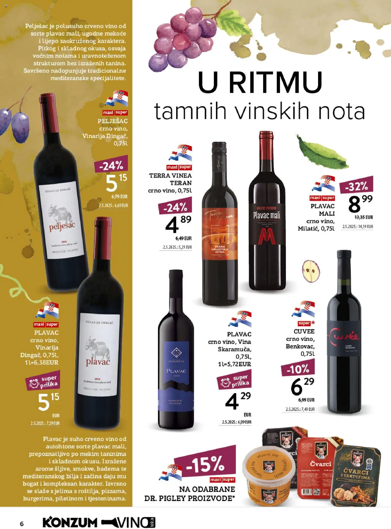 Konzum HR akciós ujság - amely érvényes a következő dátumtól: 2026.10.12. | Oldal: 6 | Termékek: Cuvée
