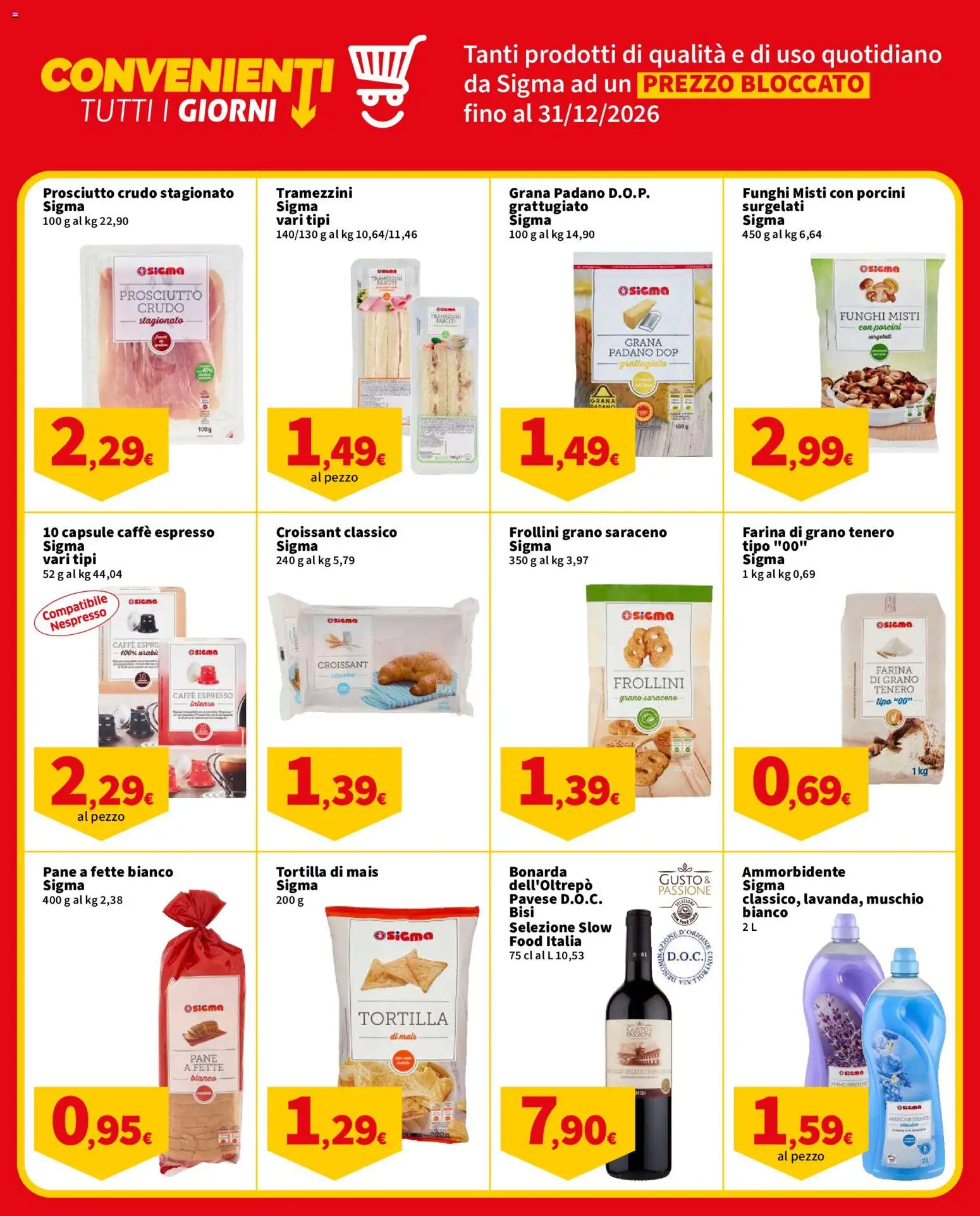 Volantino SIGMA del 06/10/2026 | Pagina: 5 | Prodotti: Ammorbidente, Farina, Funghi, Frollini