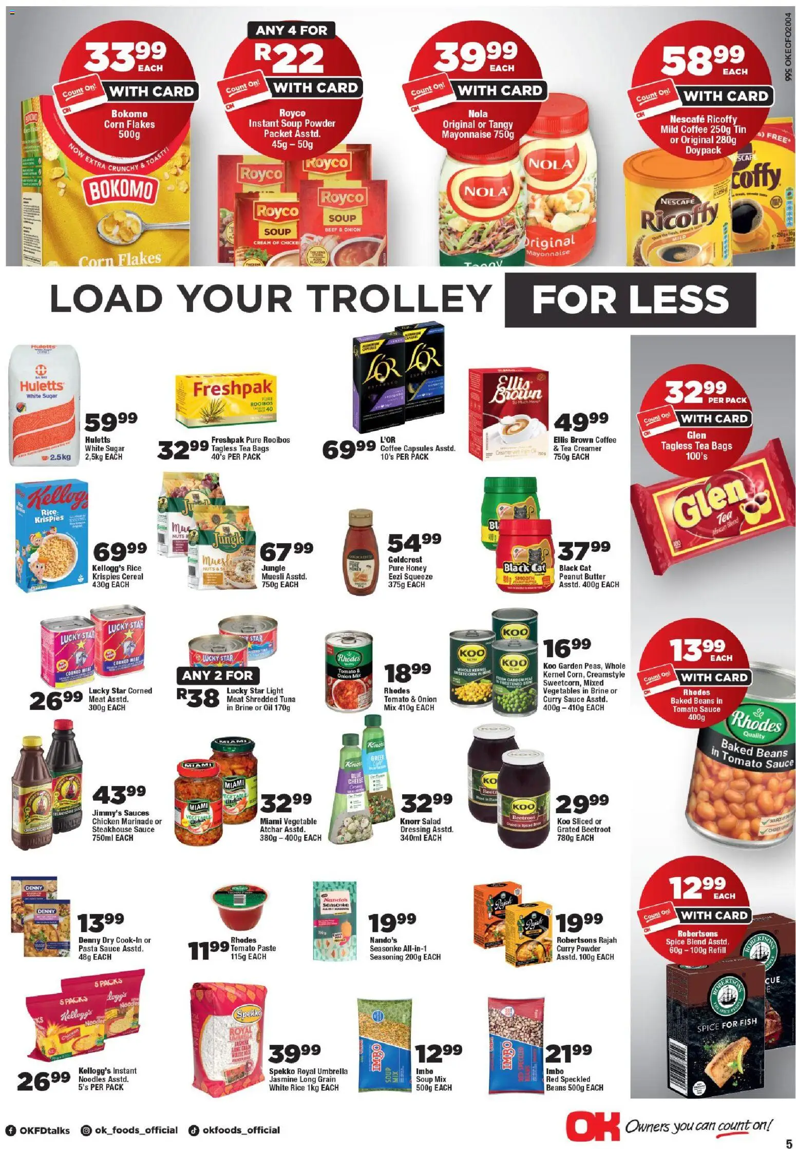 New OK Foods catalogue – valid from 10.06.2026 | Page: 5 | Products: Umbrella, Oil, Curry powder, Mayonnaise