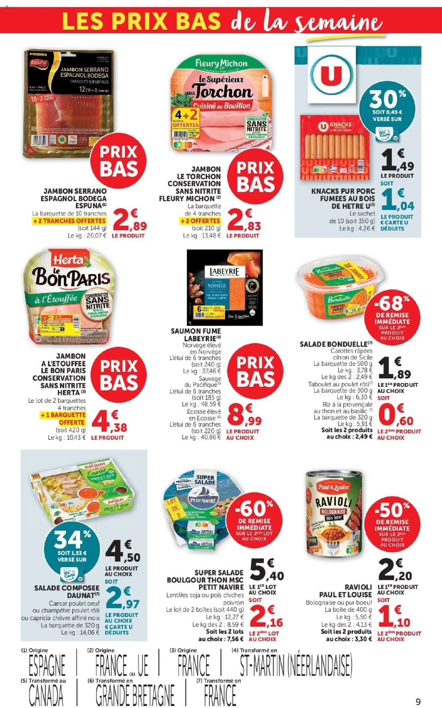 {H1} | Page: 9 | Produits: Lentilles, Citron, Carottes rapees, Pois chiches