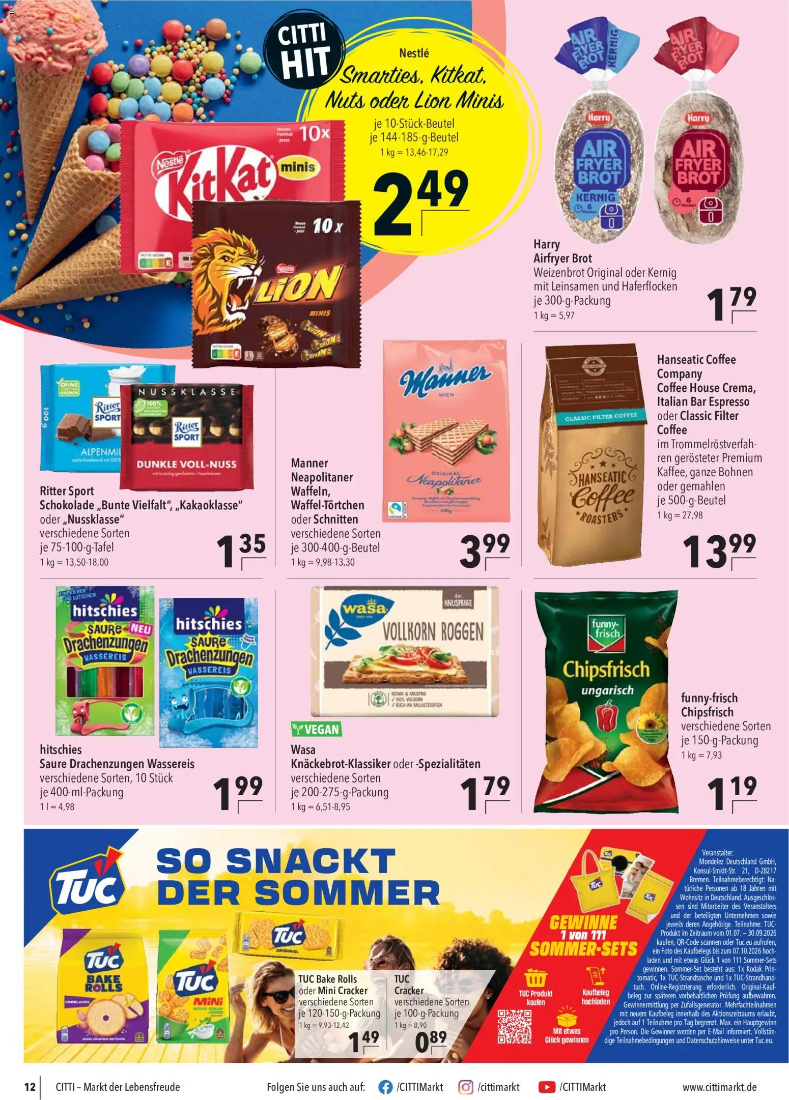 CITTI Markt Prospekt – gültig ab 15.07.2026 | Seite: 14 | Produkte: Spezialitäten, Ritter sport, Funny frisch, Brot
