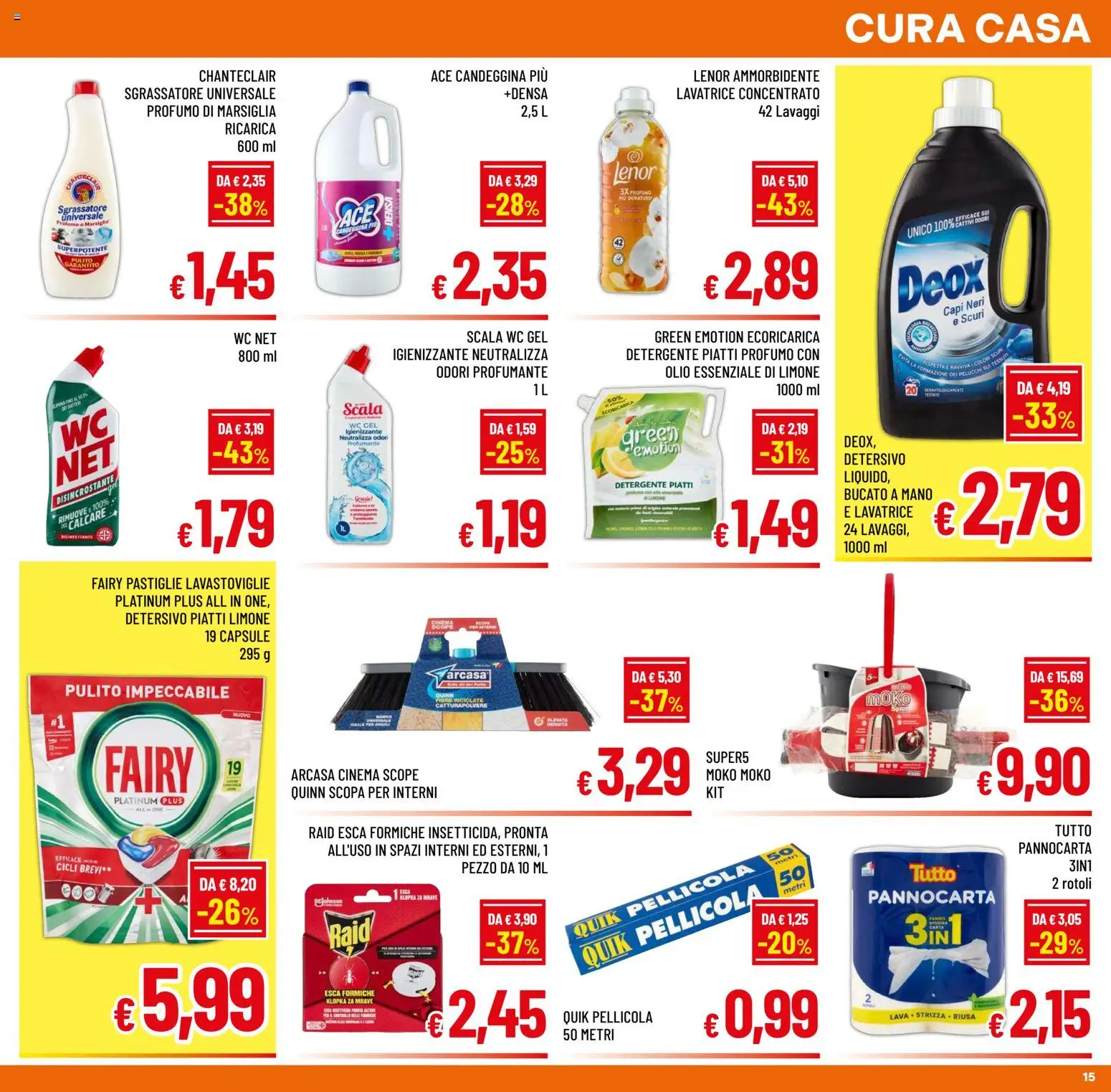 Volantino A&O del 27.05.2026 | Pagina: 15 | Prodotti: Ammorbidente, Detergente, Limone, Pellicola