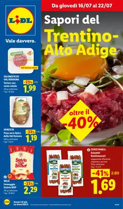 Anteprima del volantino Lidl volantino Trentino-Alto Adige valido a partire dal 16/07/2026