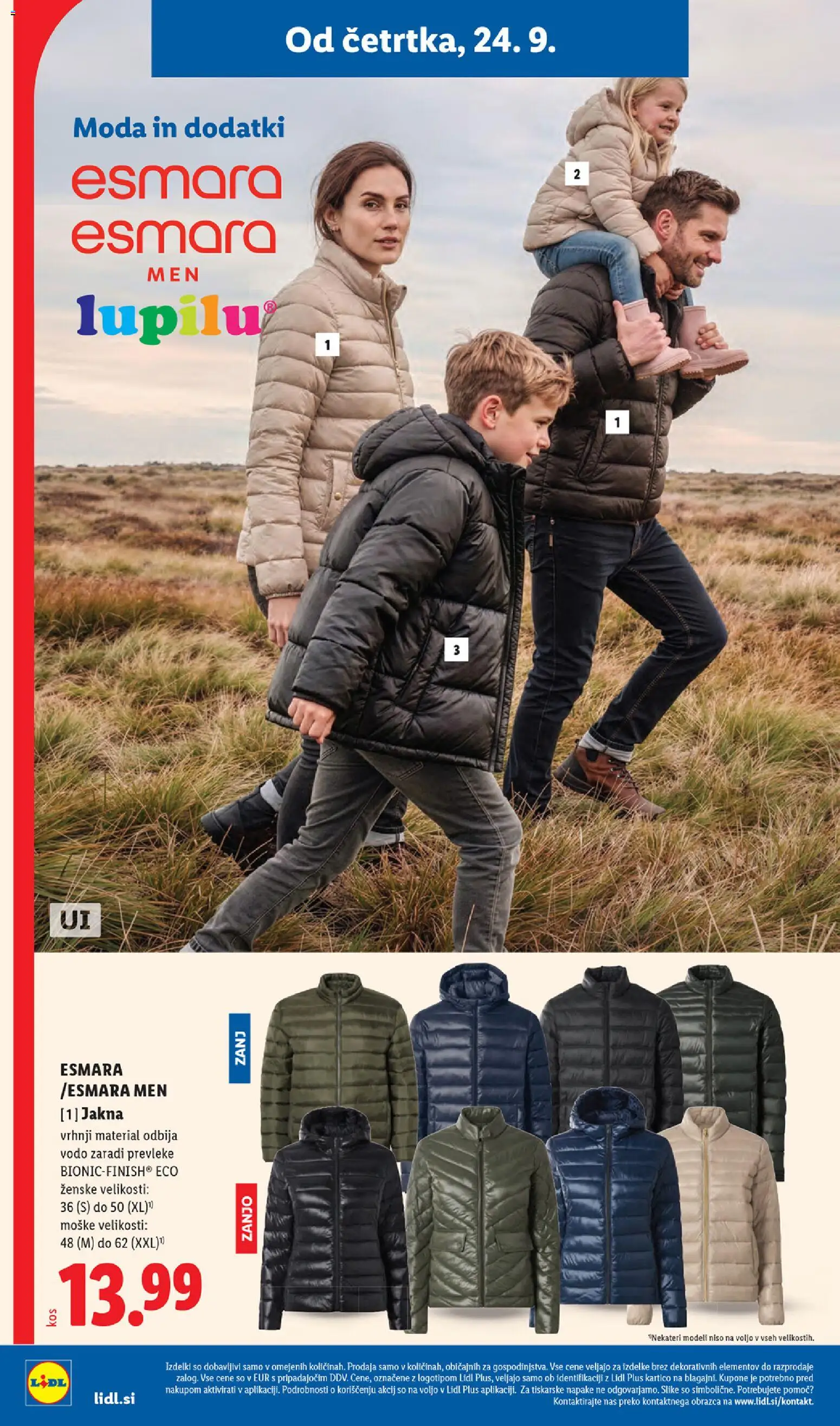 Novi Lidl katalog ponudbe – veljaven od 24.09.2026 | Stran: 30 | Izdelki: Jakna