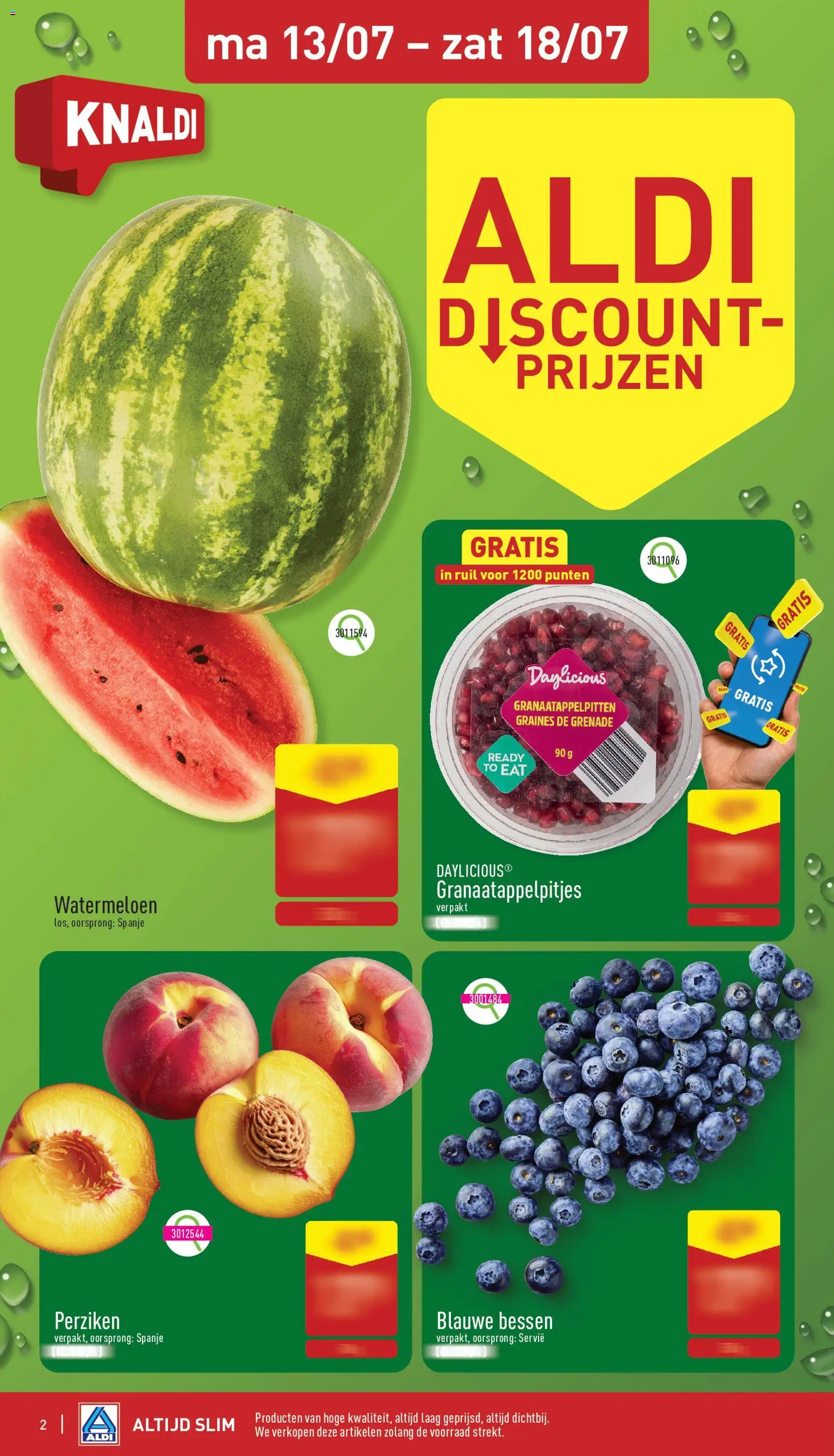 {H1} | Pagina: 2 | Producten: Watermeloen, Perziken