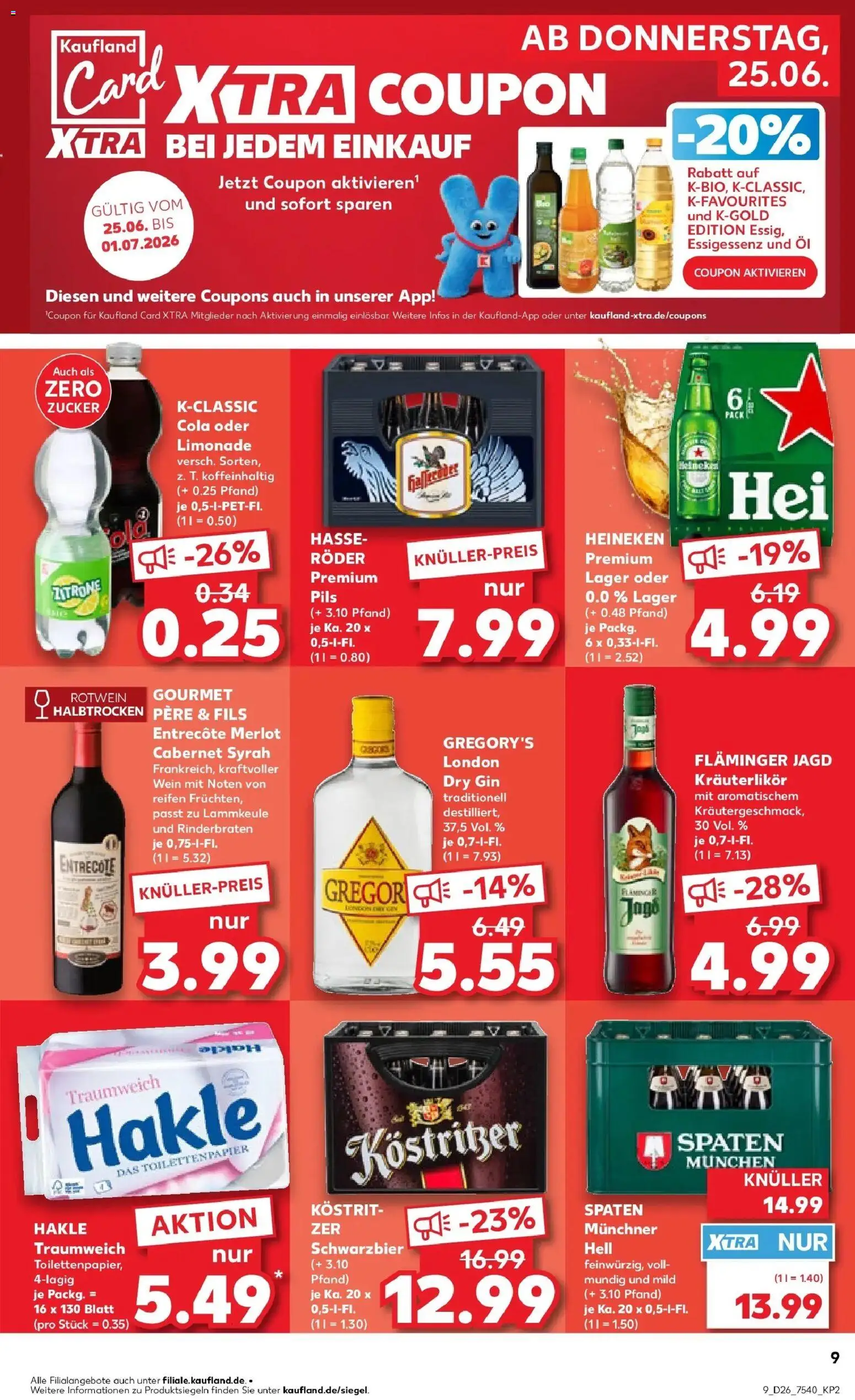 Kaufland Prospekt Stendal – gültig ab 22.06.2026 | Seite: 18 | Produkte: Pils, Heineken, Zucker, Wein