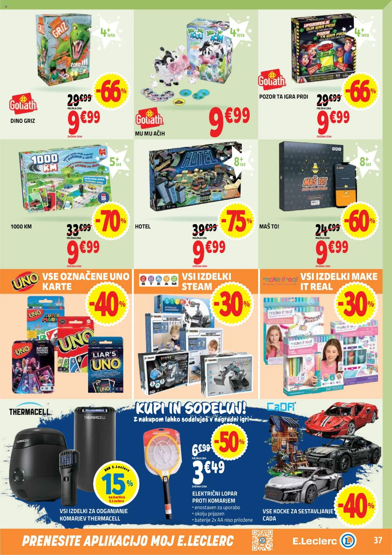 Novi E.leclerc katalog ponudbe – veljaven od 02.09.2026 | Stran: 37 | Izdelki: Igra, Baterije