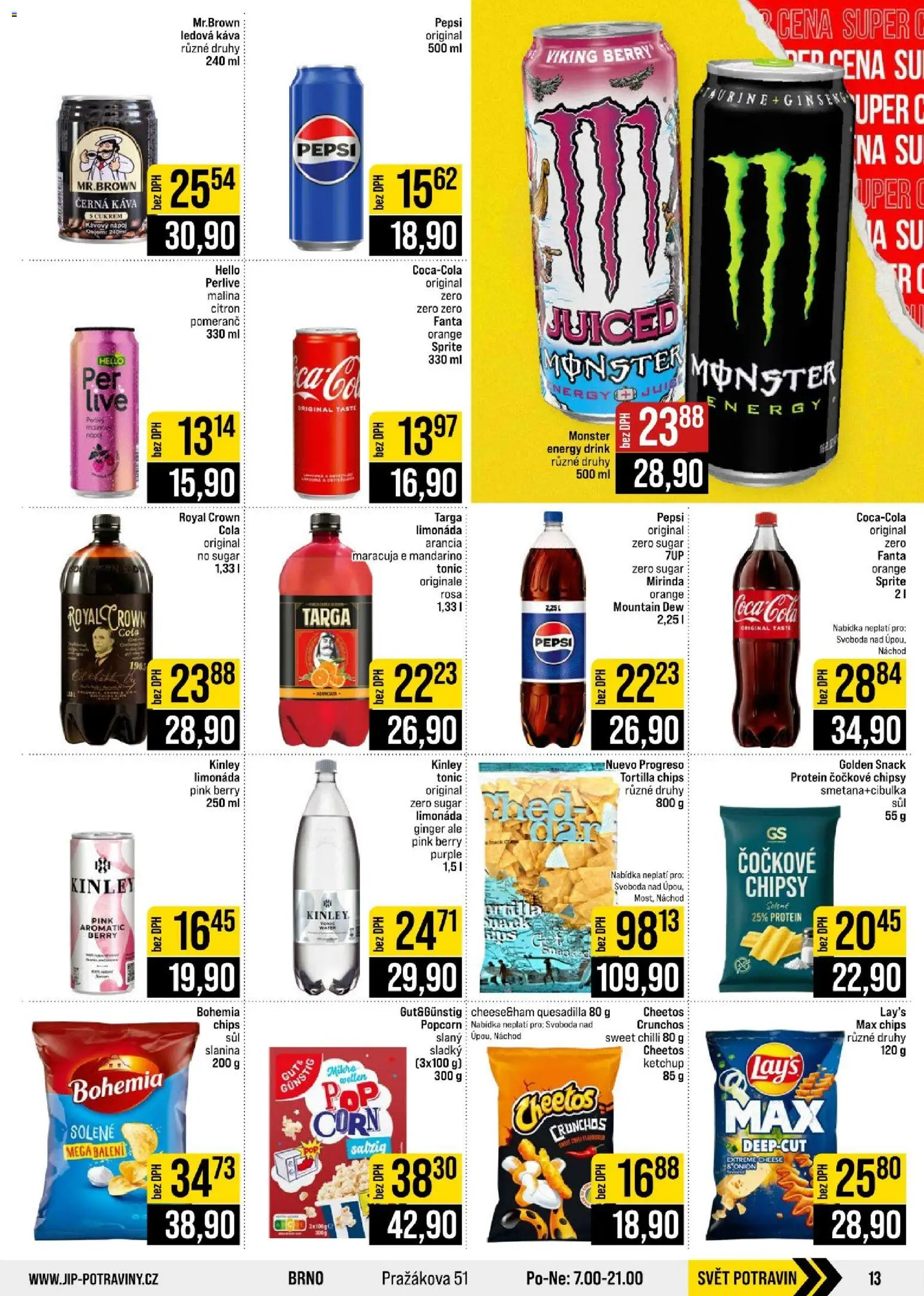 Jip leták - Cash & Carry od 12.08.2026 | Strana: 13 | Produkty: Maracuja, Ginger Ale, Cd, Sprite