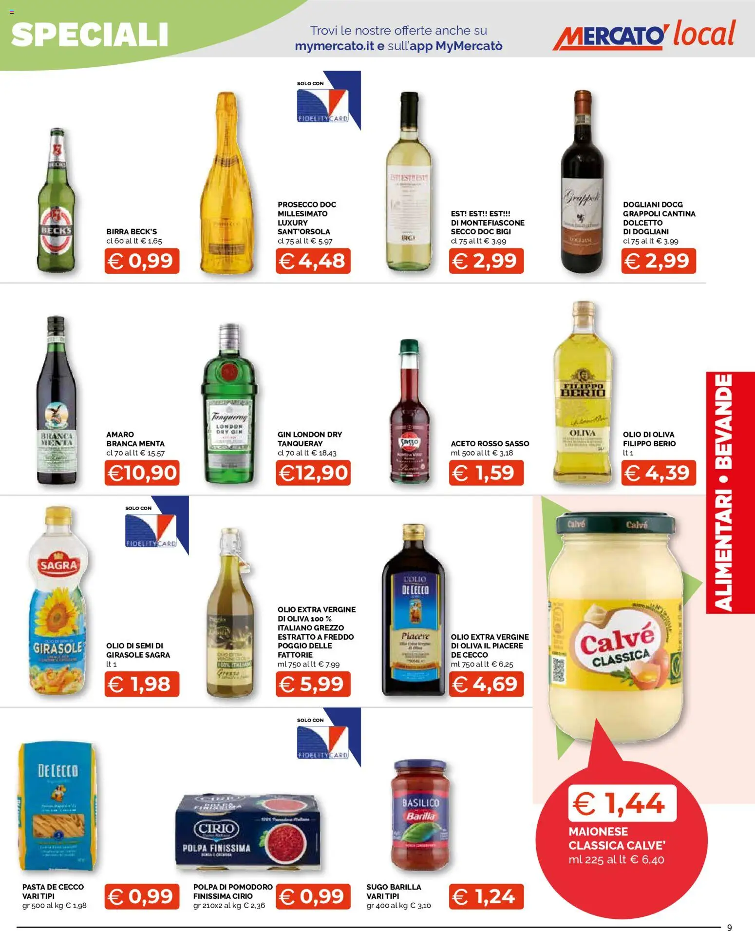 Volantino Mercatò del 27/07/2026 | Pagina: 9 | Prodotti: Pomodoro, Basilico, Menta, Sugo