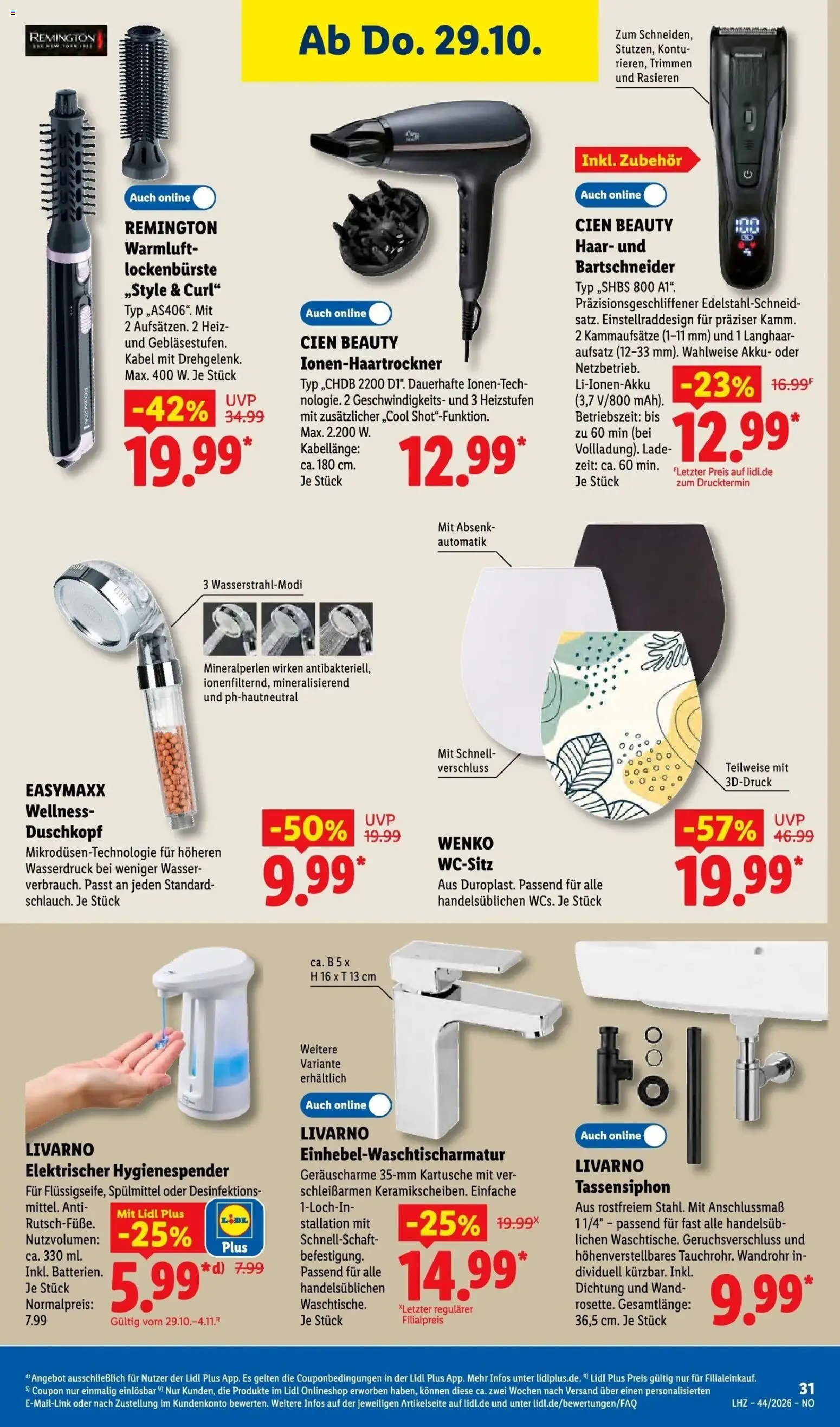 Lidl Prospekt Emlichheim (ab 26.10.2026) zum Blättern » Angebote | Seite: 53 | Produkte: Kabel, Wasser, Duschkopf