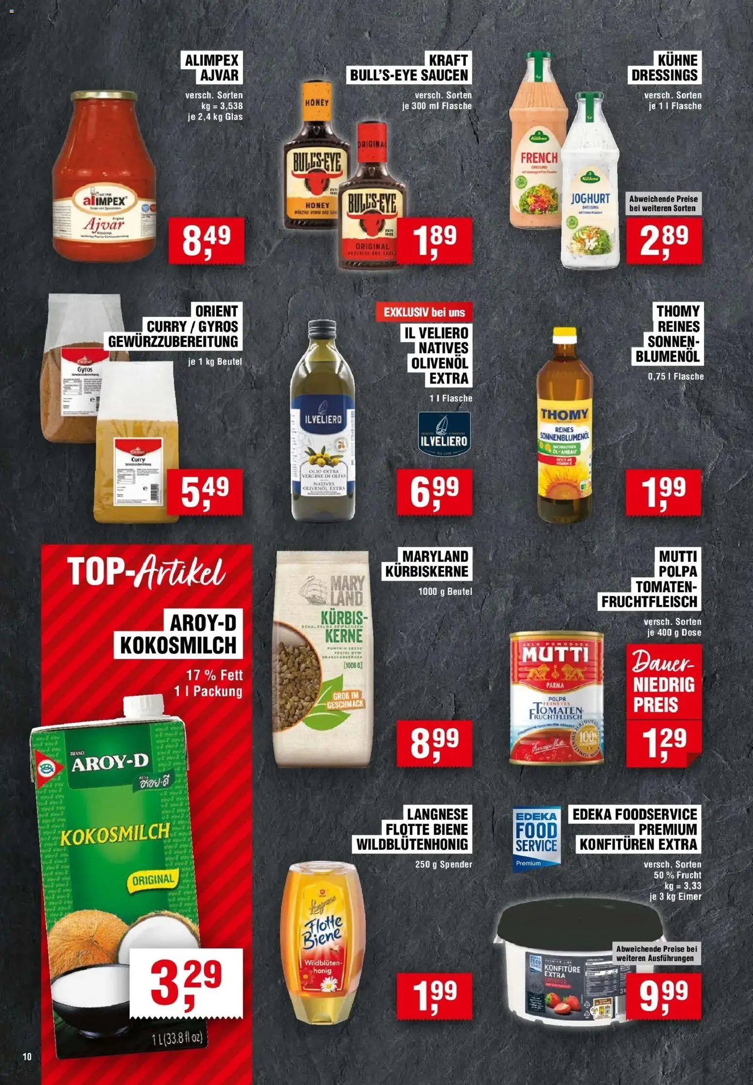 Edeka Prospekt Heilbronn – gültig ab 27.08.2026 | Seite: 10 | Produkte: Sonnenblumenol, Gyros, Kokosmilch, Kürbis