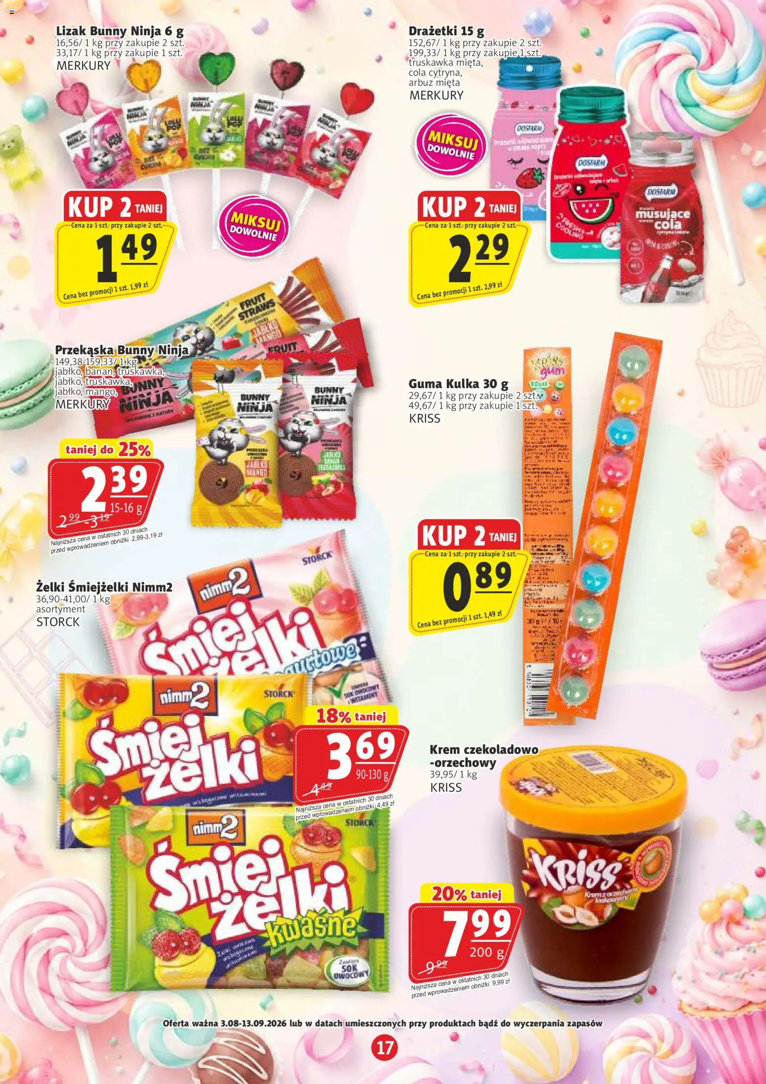 Prim Market gazetka - Witaj Szkoło od 03.08.2026 | Strona: 17 | Produkty: Mango, Mięta, Żelki, Krem