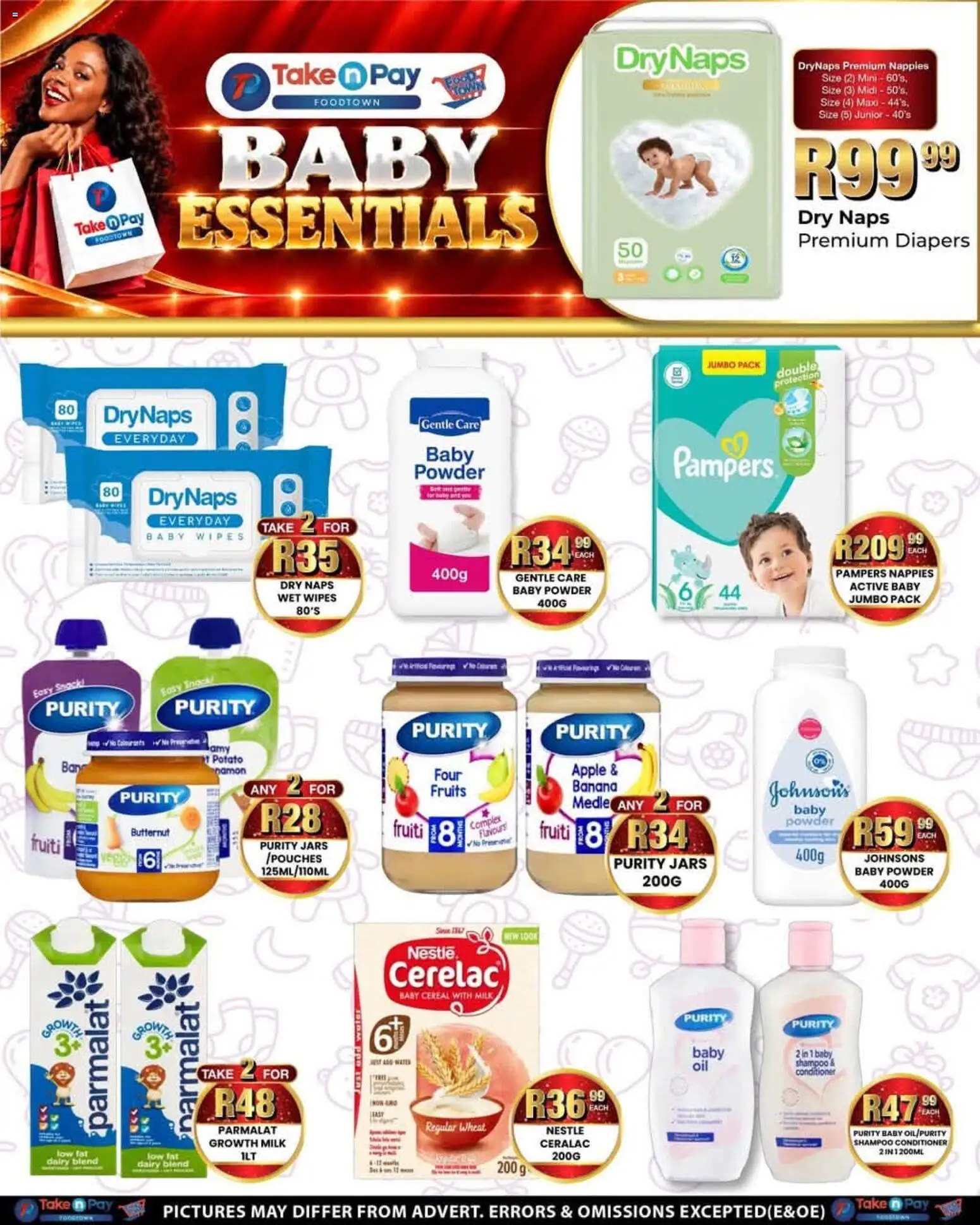 New Take n Pay catalogue – valid from 12/10/2026 | Page: 24 | Products: Milk, Shampoo, Dairy blend, Nappies