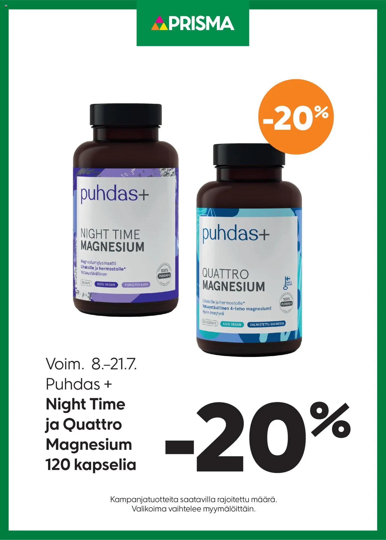 Prisma tarjoukset Magnesium – voimassa 08/07/2026 alkaen | Sivu: 1