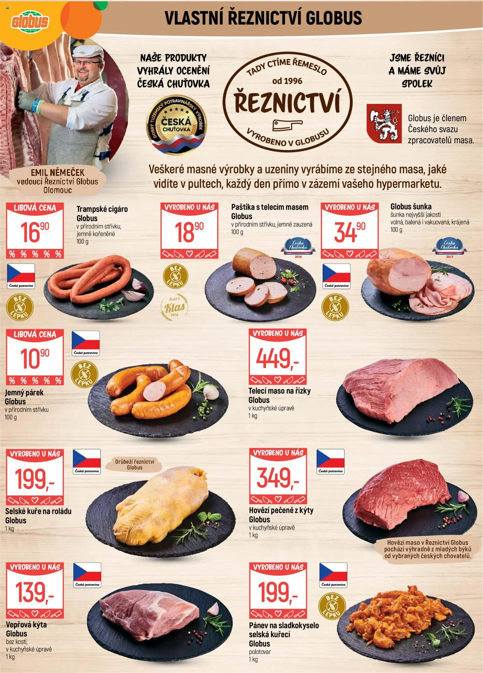 Globus leták - Olomouc od 10.06.2026 | Strana: 3 | Produkty: Hovězí, Pánev, Hovězí maso, Kuře