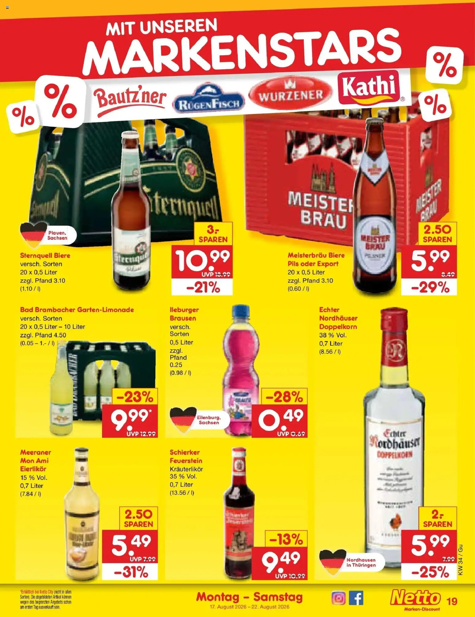 Netto Marken-Discount Prospekt Augustusburg – gültig ab 17.08.2026 | Seite: 25 | Produkte: Bad, Pils