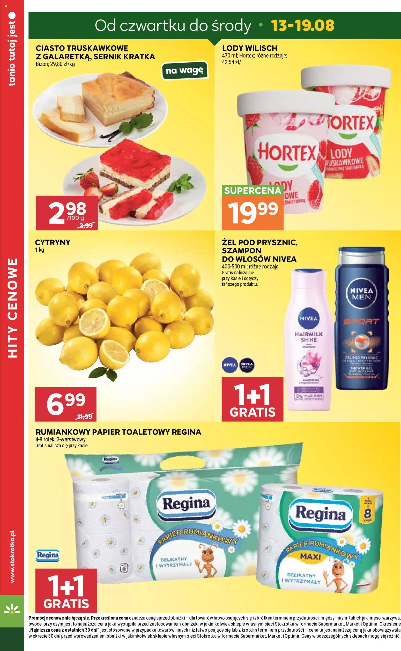Stokrotka gazetka od 13.08.2026 | Strona: 8 | Produkty: Stokrotka, Szampon do włosów, Cytryny, Lody