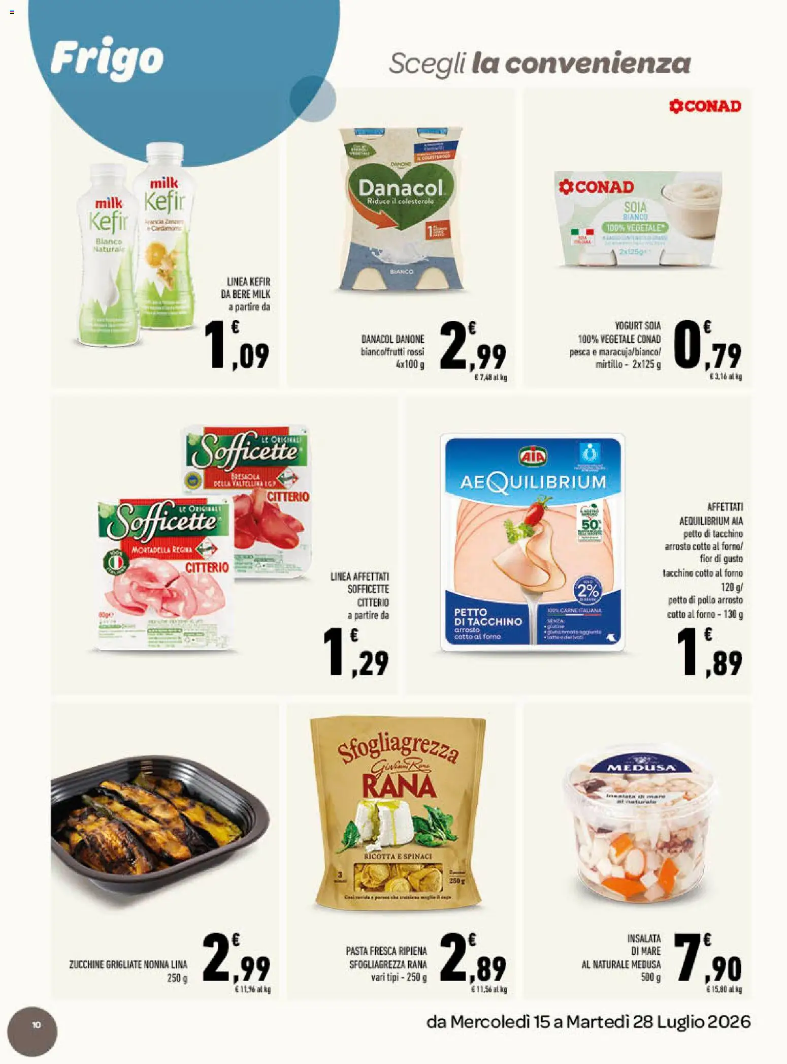 Volantino Conad del 15/07/2026 | Pagina: 10 | Prodotti: Petto di Pollo, Pollo, Bresaola, Ricotta