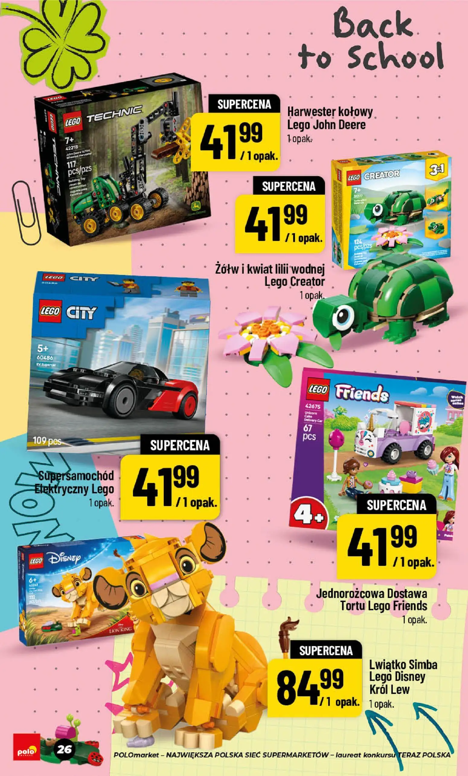 Nowa POLOmarket gazetka od jutra 24.07.2026 | Strona: 26 | Produkty: Lego, LEGO Friends