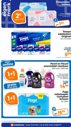 Trekpleister folder - Voorbeeld van een folder van Trekpleister, geldig van 04.05.2026 | Pagina: 76 | Producten: Wasmiddel, Kan, Tissues, Toiletpapier