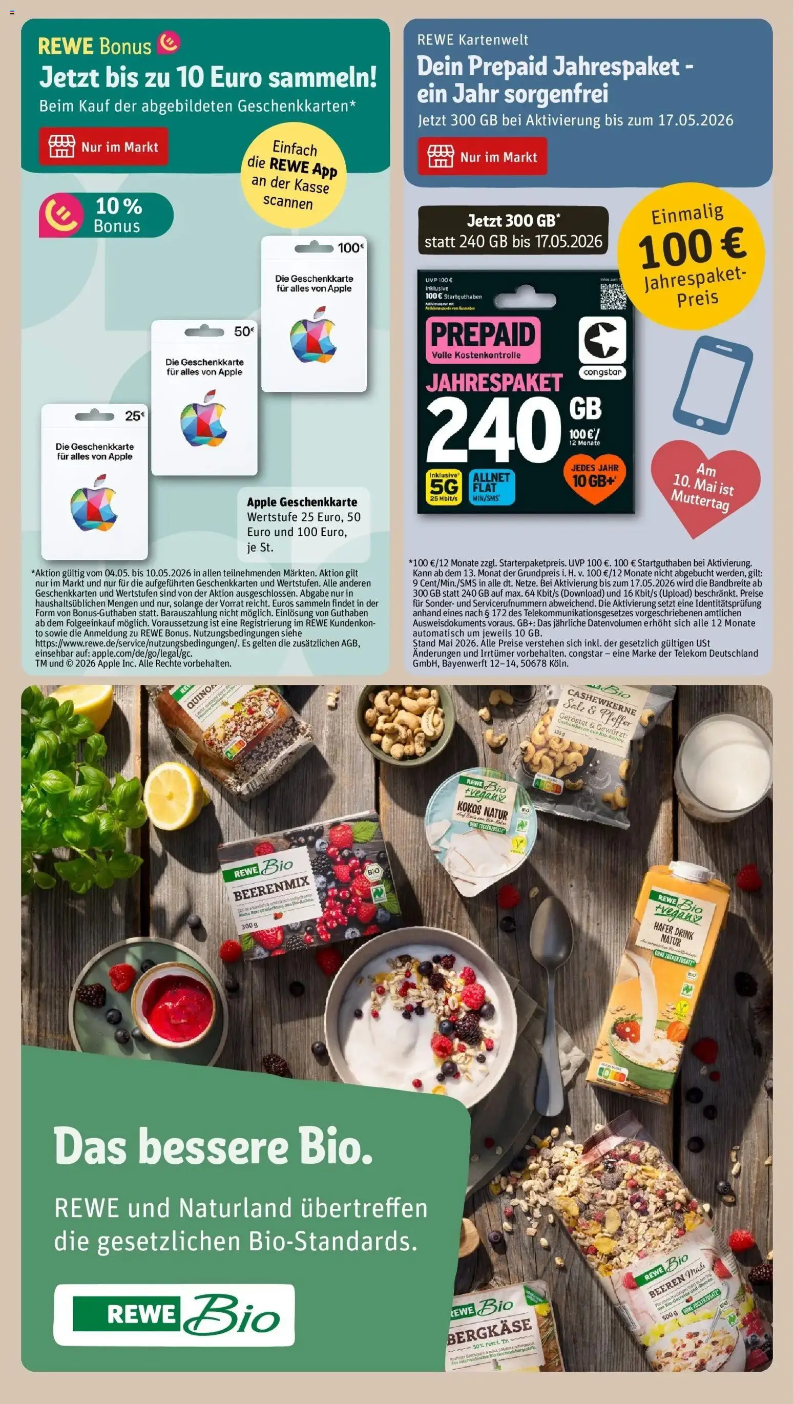 REWE Prospekt ab 04.05.2026 zum Blättern » Angebote | Seite: 32 | Produkte: Musli, Apple, Salz, Pfeffer