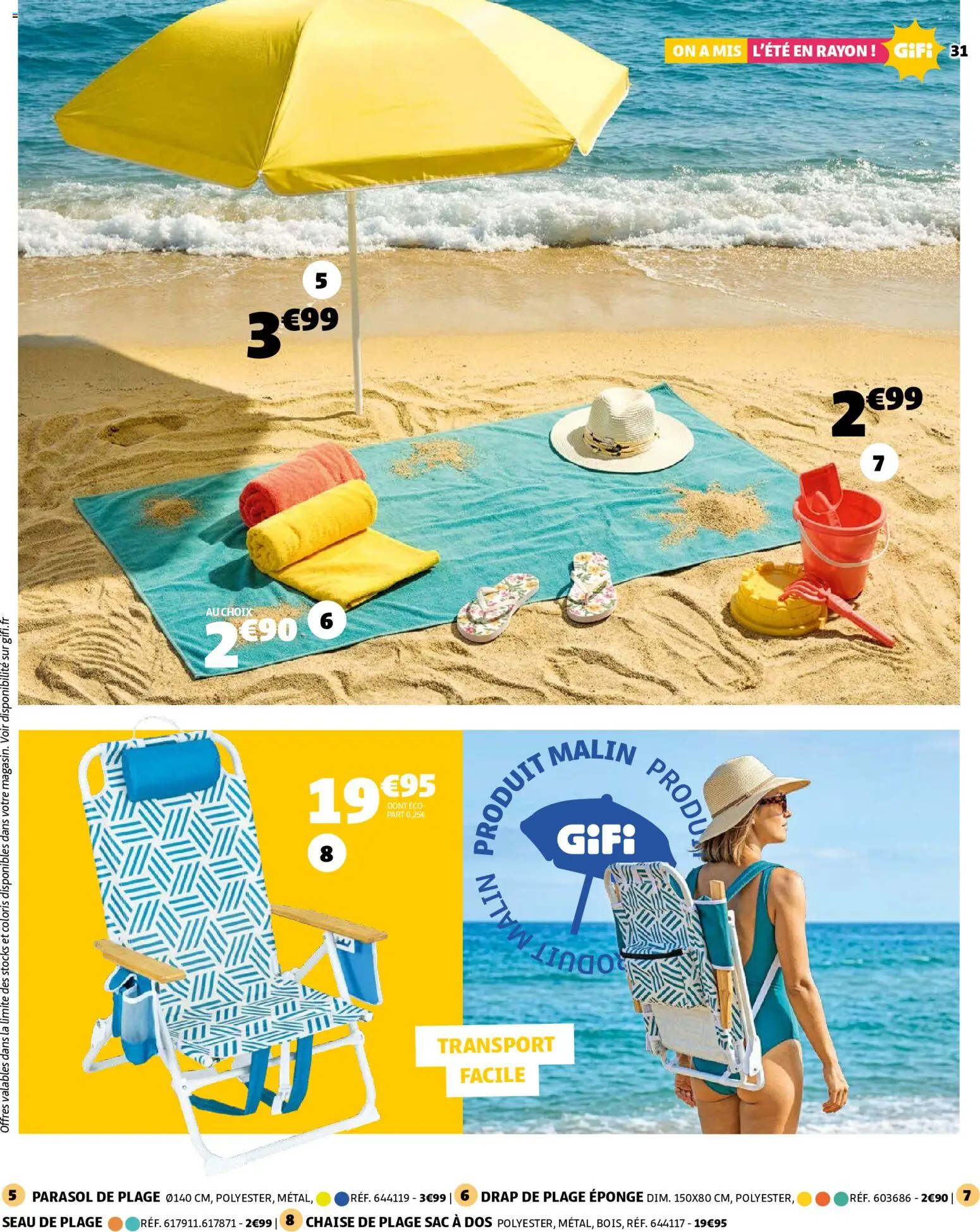 {H1} | Page: 31 | Produits: Sac, Eponge, Parasol, Sac à dos