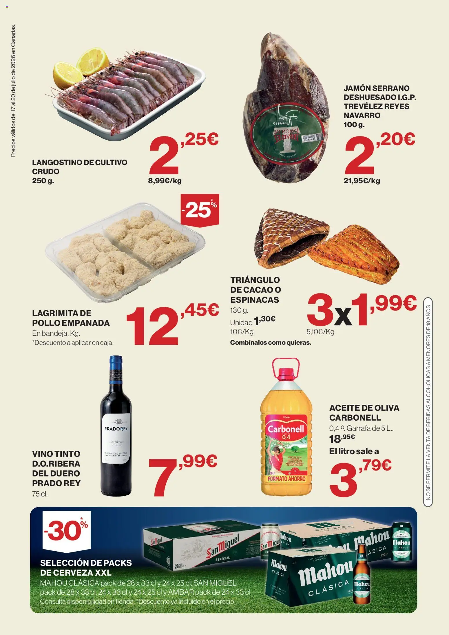 Supercor Canarias │ válido desde el 17/07/2026 | Página: 2 | Productos: Jamón, Vino, Πορσελάνη, Φρυγανιές σικάλεως