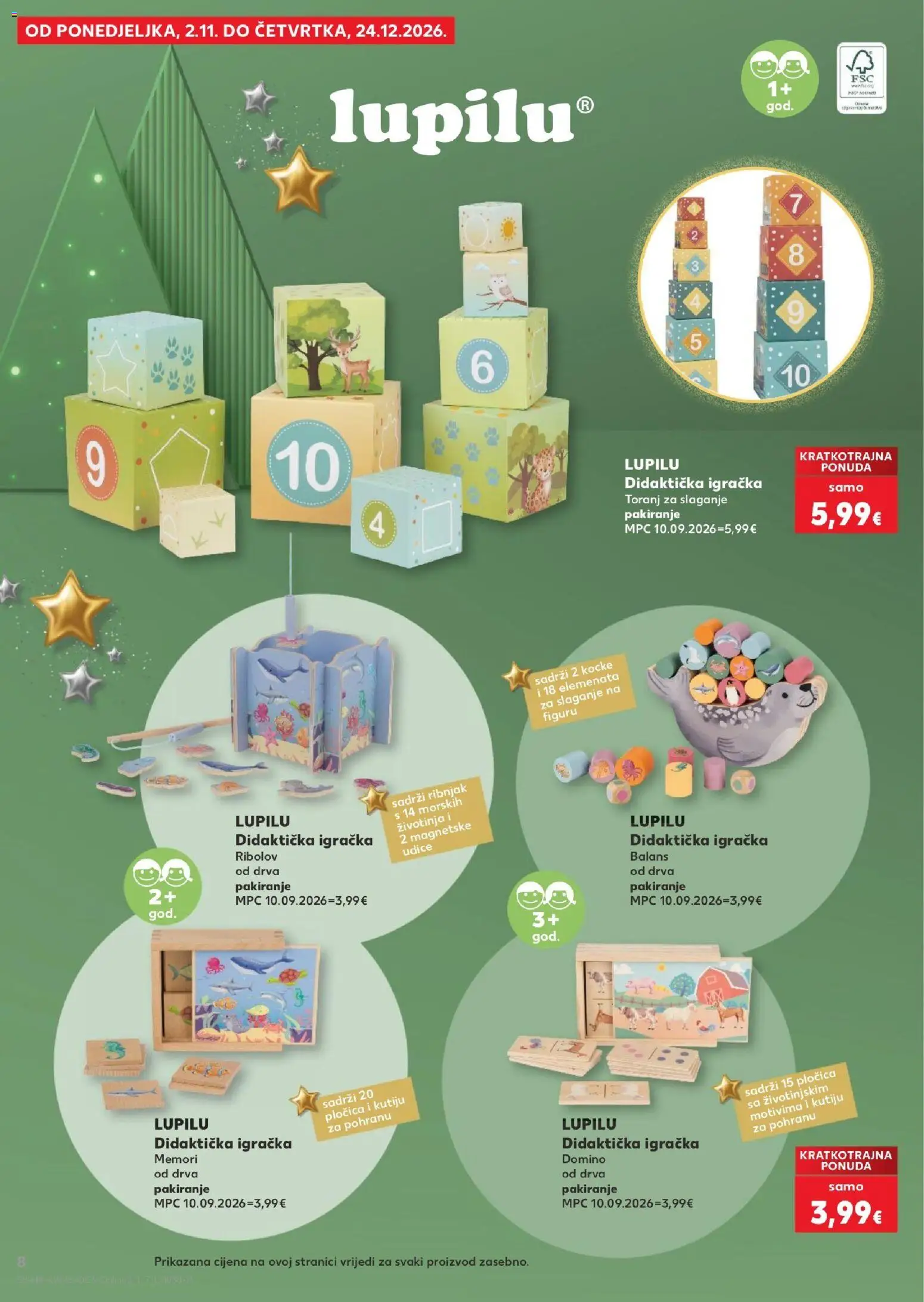 Kaufland HR akciós ujság - amely érvényes a következő dátumtól: 2026.11.02. | Oldal: 8 | Termékek: Lupilu