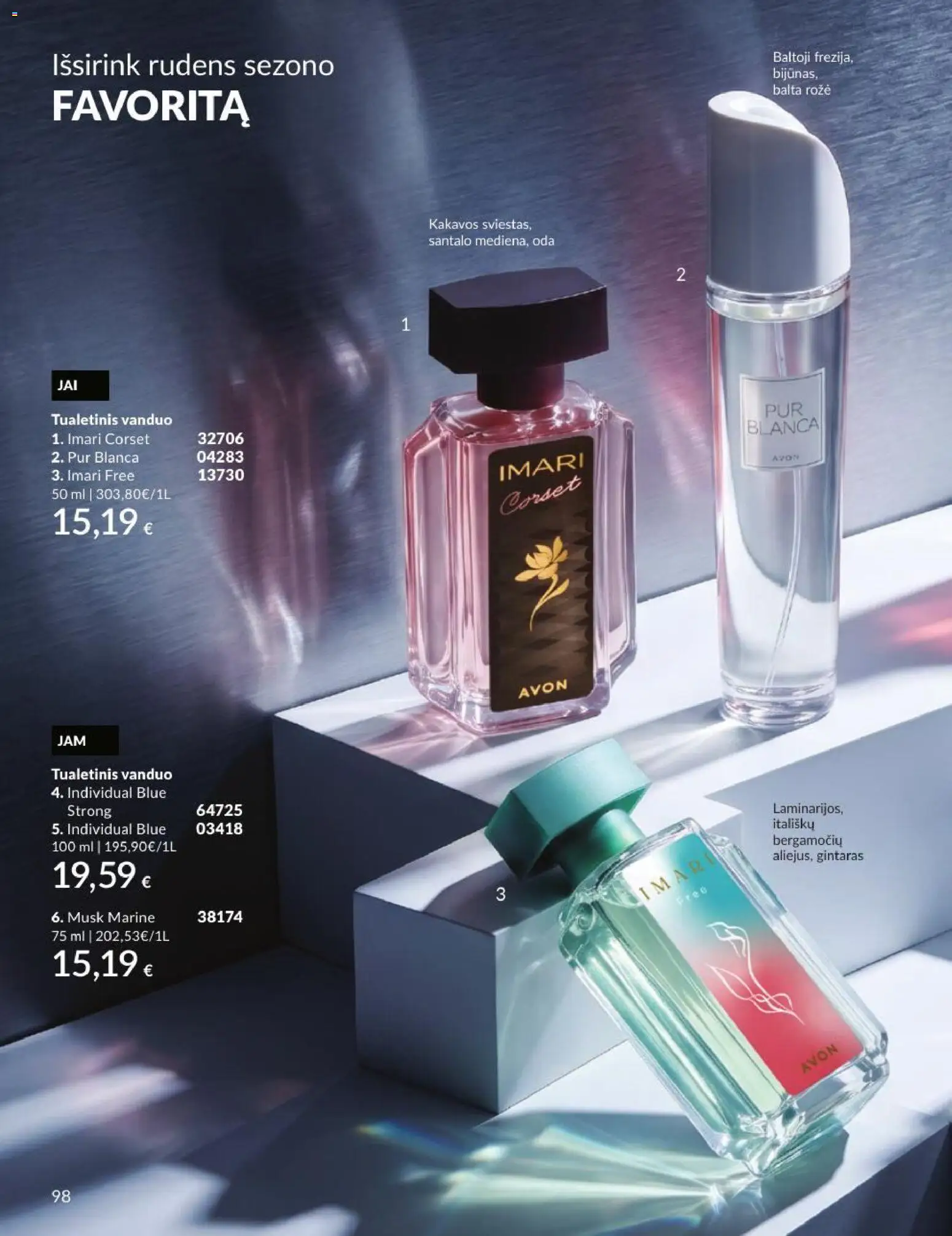 AVON akcijos nuo 2026.09.01 | Puslapis: 98 | Prekių: Vanduo, Tualetinis vanduo