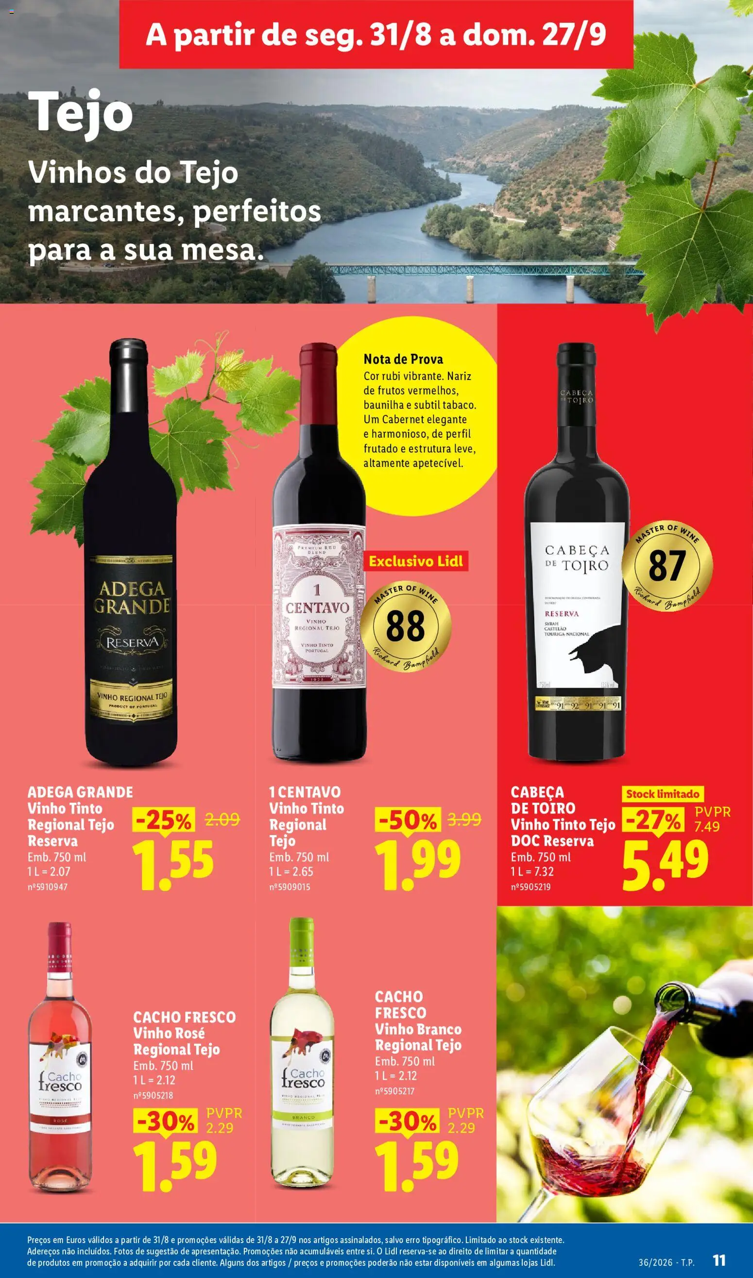 Lidl Folheto Especial │ válido de 31/08/2026 | Página: 11 | Produtos: Baunilha, Vinho branco, Vinho, Vinho tinto