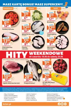 Pogląd oferty "E.Leclerc gazetka" - ważna od 16.06.2026 | Strona: 32 | Produkty: Ser żółty, Schab, Brzoskwinie, Truskawki