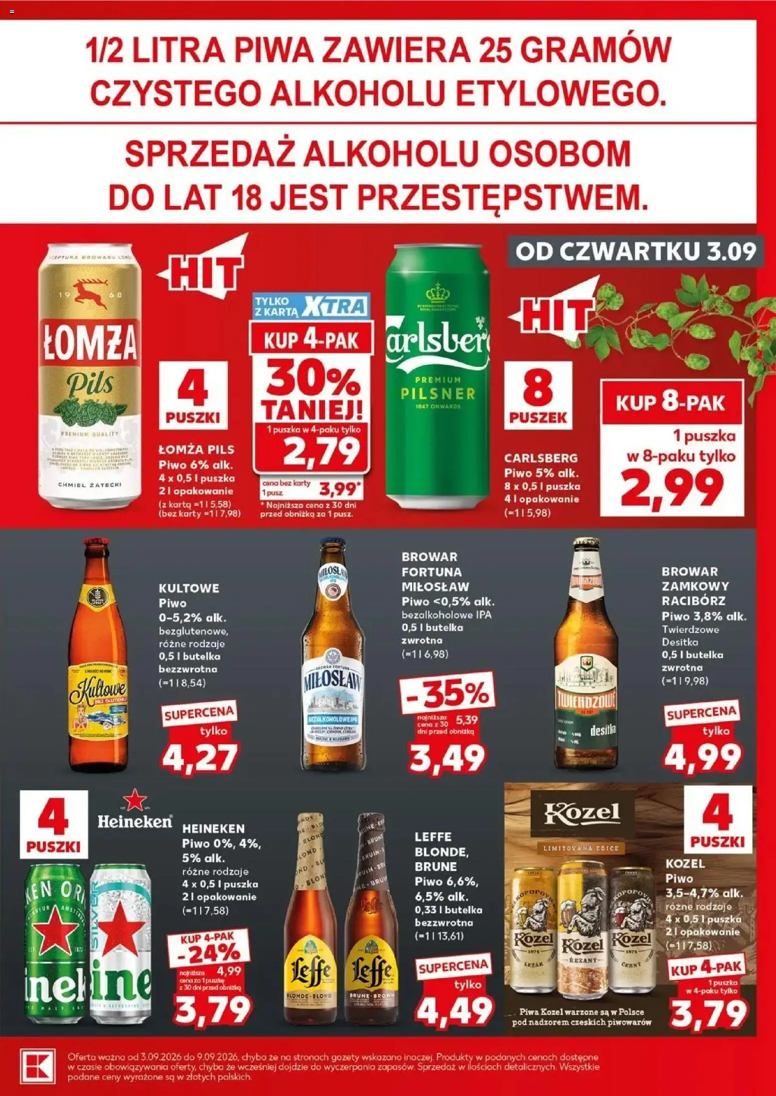 Kaufland gazetka - Super sobota od 05.09.2026 - od jutra PDF | Strona: 21 | Produkty: Karta, Leffe, Piwo, Heineken
