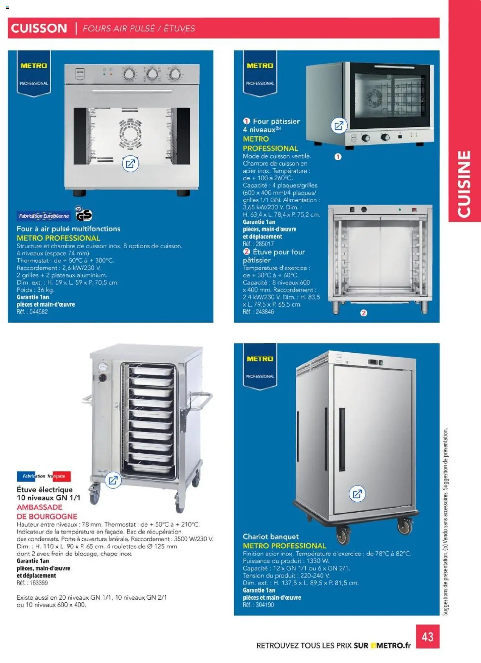{H1} | Page: 43 | Produits: Four, Poids, Porte, Chariot