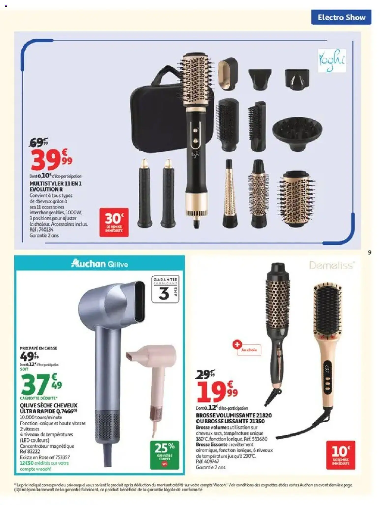 {H1} | Page: 9 | Produits: Brosse lissante, Brosse